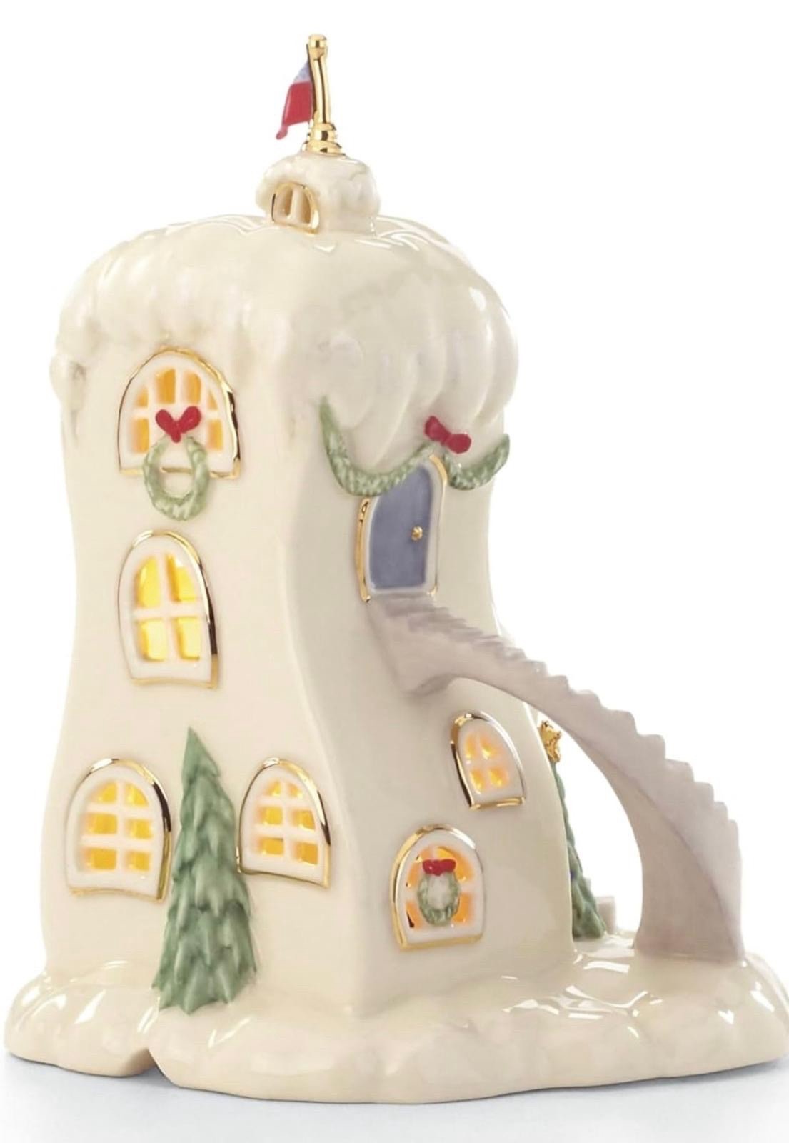 NEW Lenox Whoville The House Of J.P. Who Lit Christmas Figurine Lights Dr Seuss