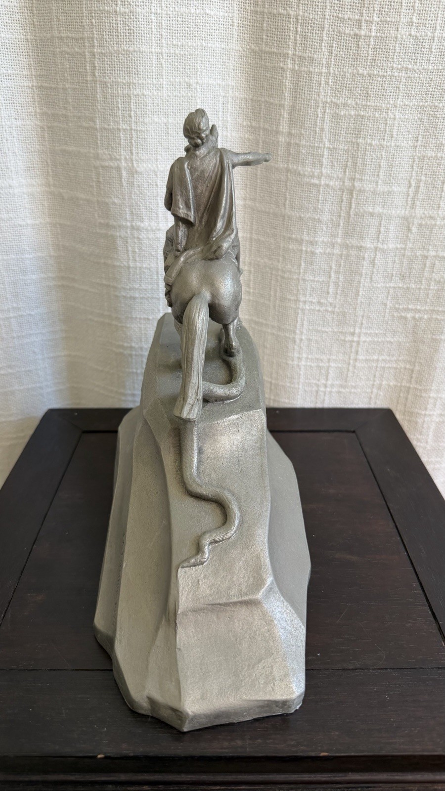 VTG Metal “Bronze Horseman” Tsar Peter 1 Soviet Era Silver Statue Signed 1977