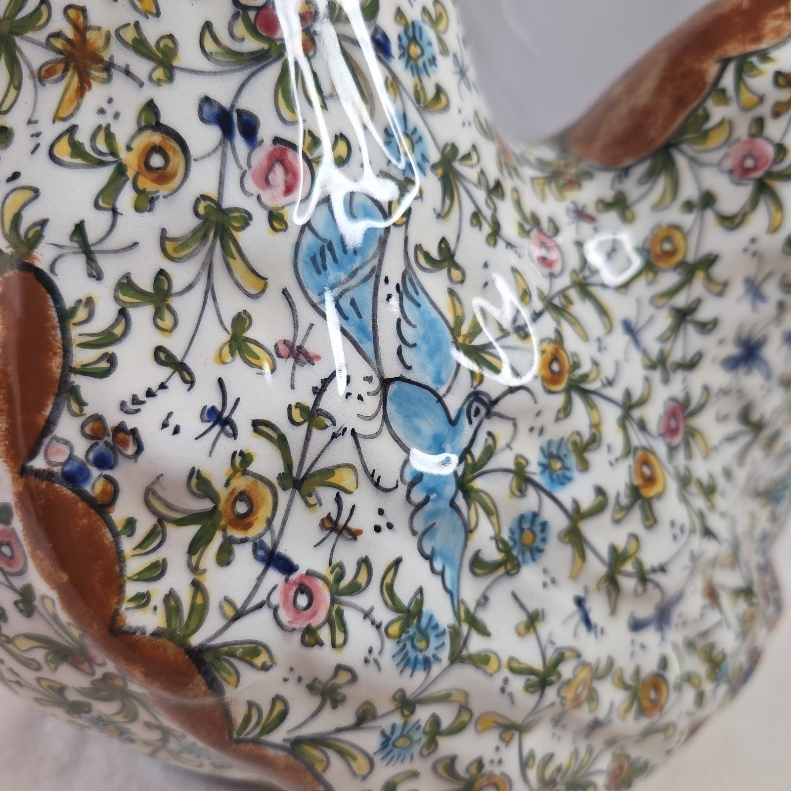 Ceramicas De Coimbra Hand Painted Rooster Ceramic Portugal Rosinda 12 x 10 x 6
