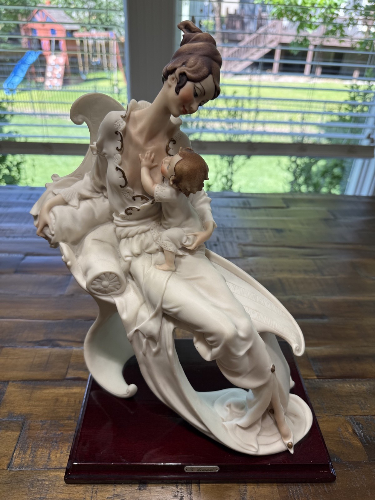 G. Armani 1987 Florence, Italy Figurine Mother & Baby Child 15.5″ x 10″ 7.6 Lbs.