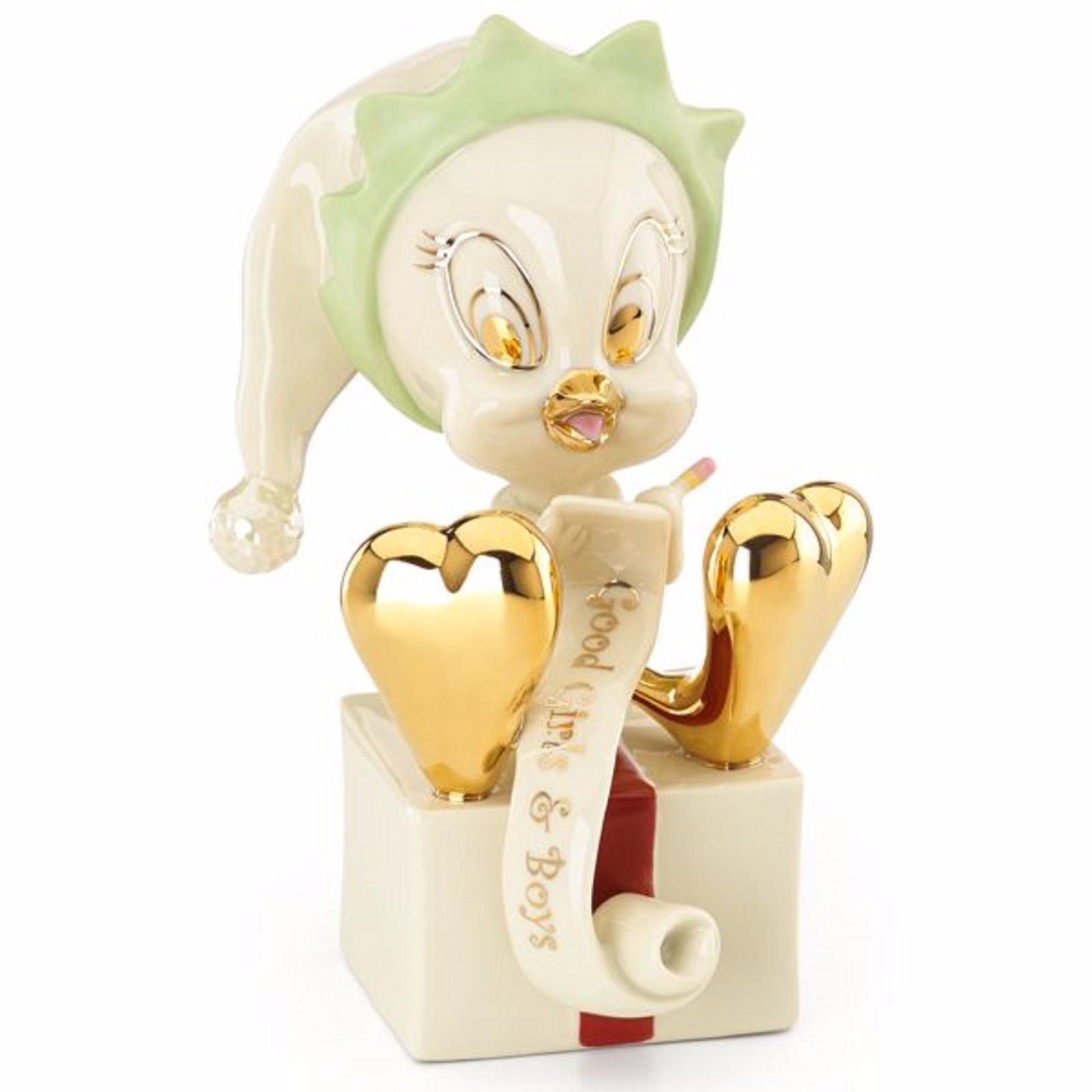 Lenox Tweety Bird Santa’s Helper Figurine Elf List Looney Tunes Christmas NEW