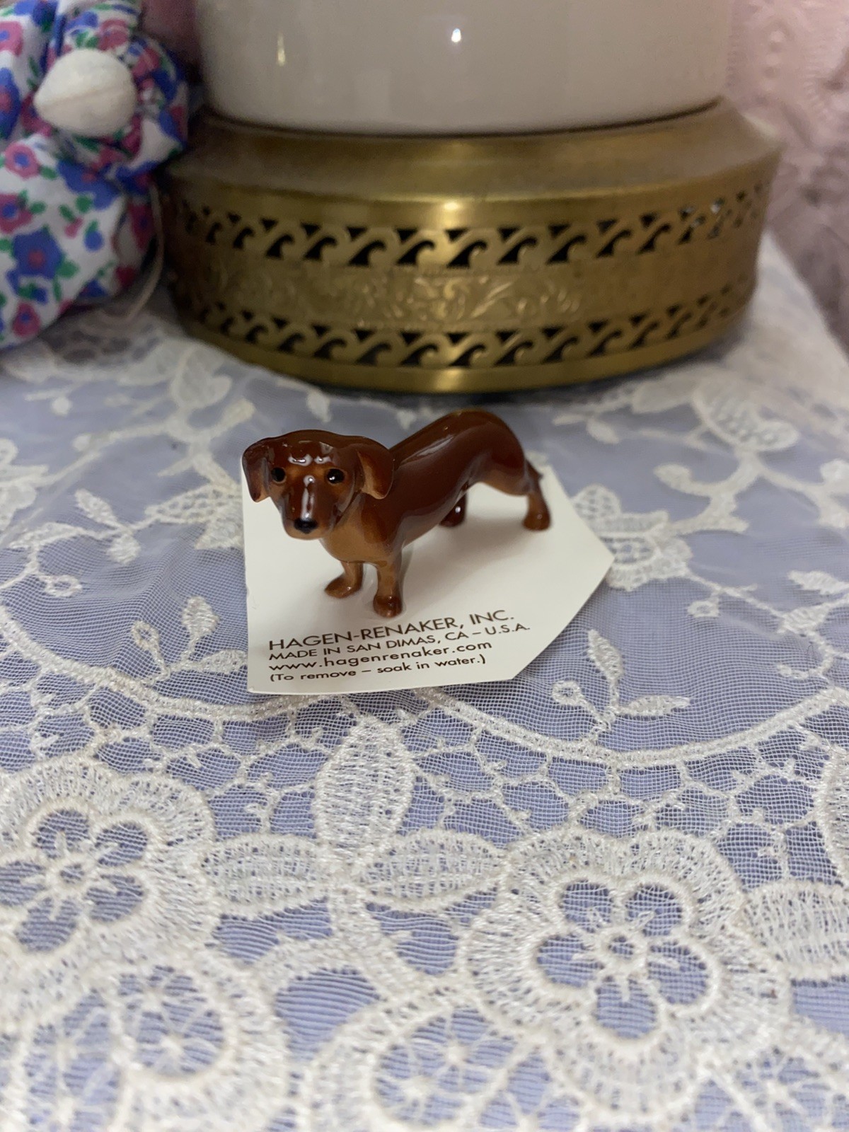 Hagen Renaker DACHSHUND excellent condition ceramic animal original card