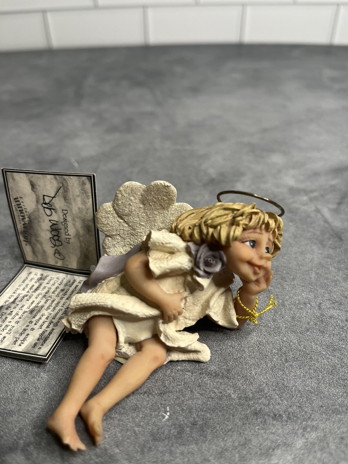 Vintage Heaven Sent Angel Signed Deb Wood Innovation 2002