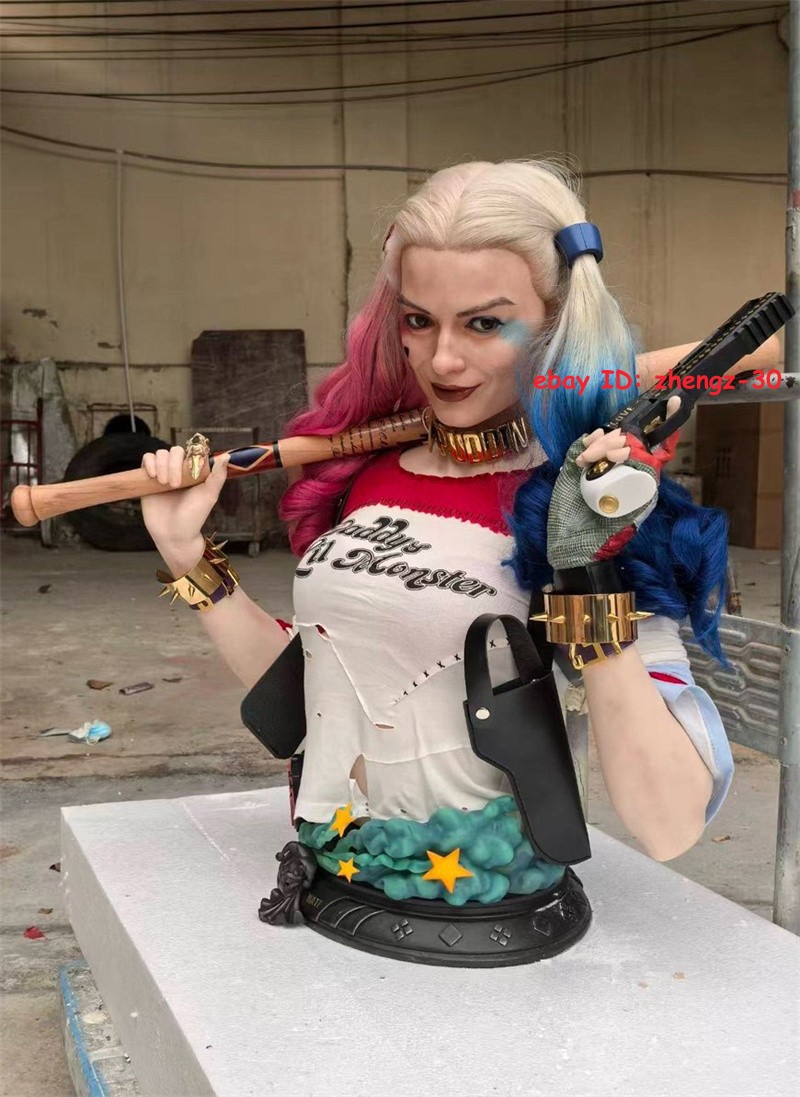 H77CM 1/1 Life Size Harley Quinn Statue Model Resin Painted Collectible Recast