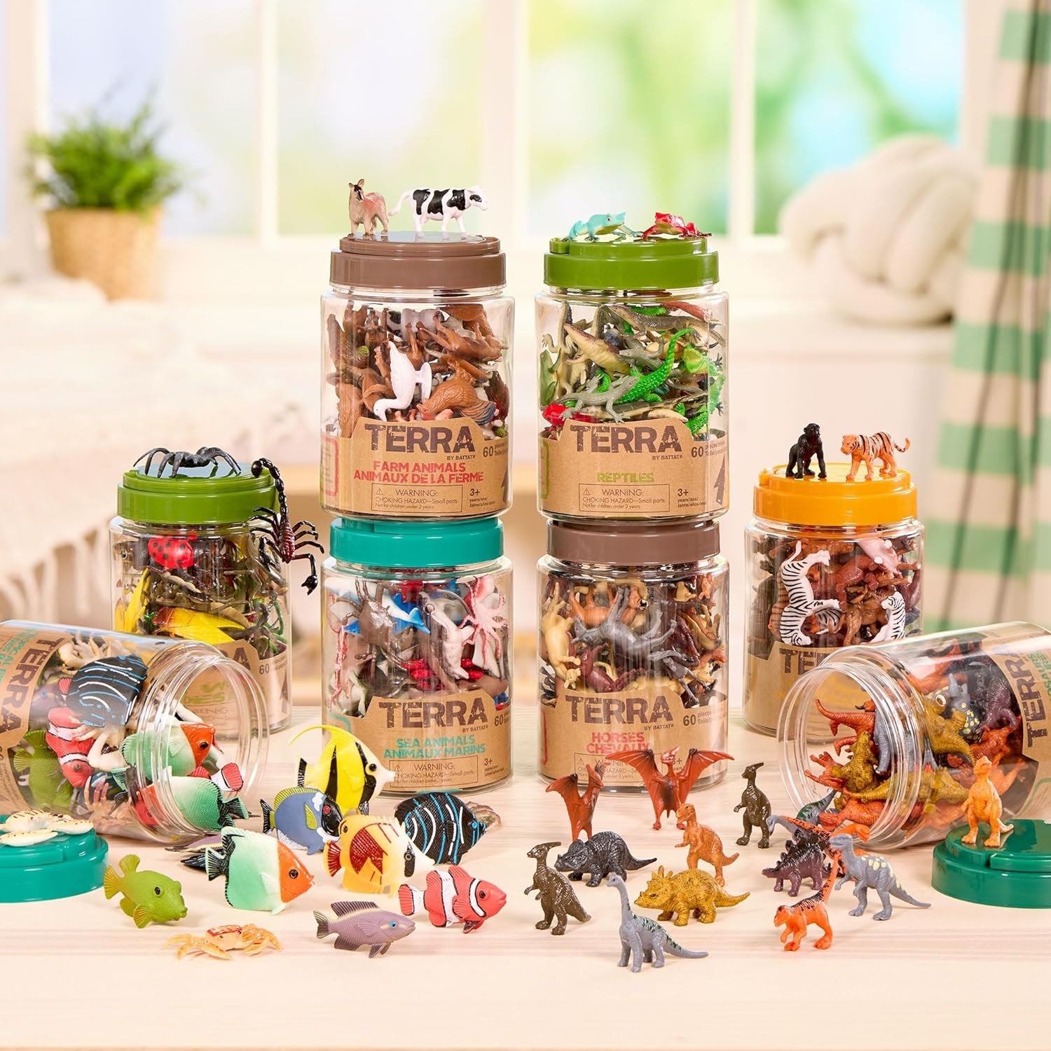 Educational 60-Piece Mini Wild Animal Figurines – Perfect for Kids 3 & Up
