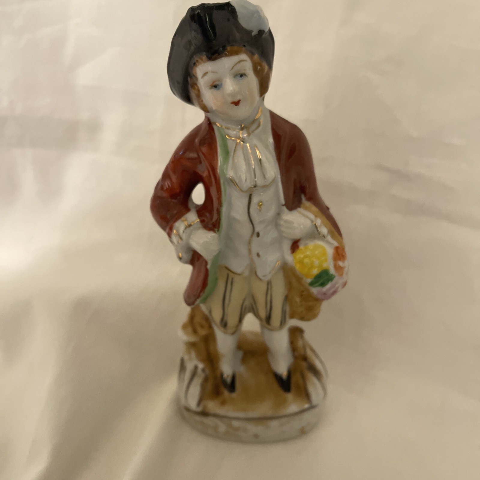 Vintage Colonial Boy Figurine made in Japan 5 1/2in tall