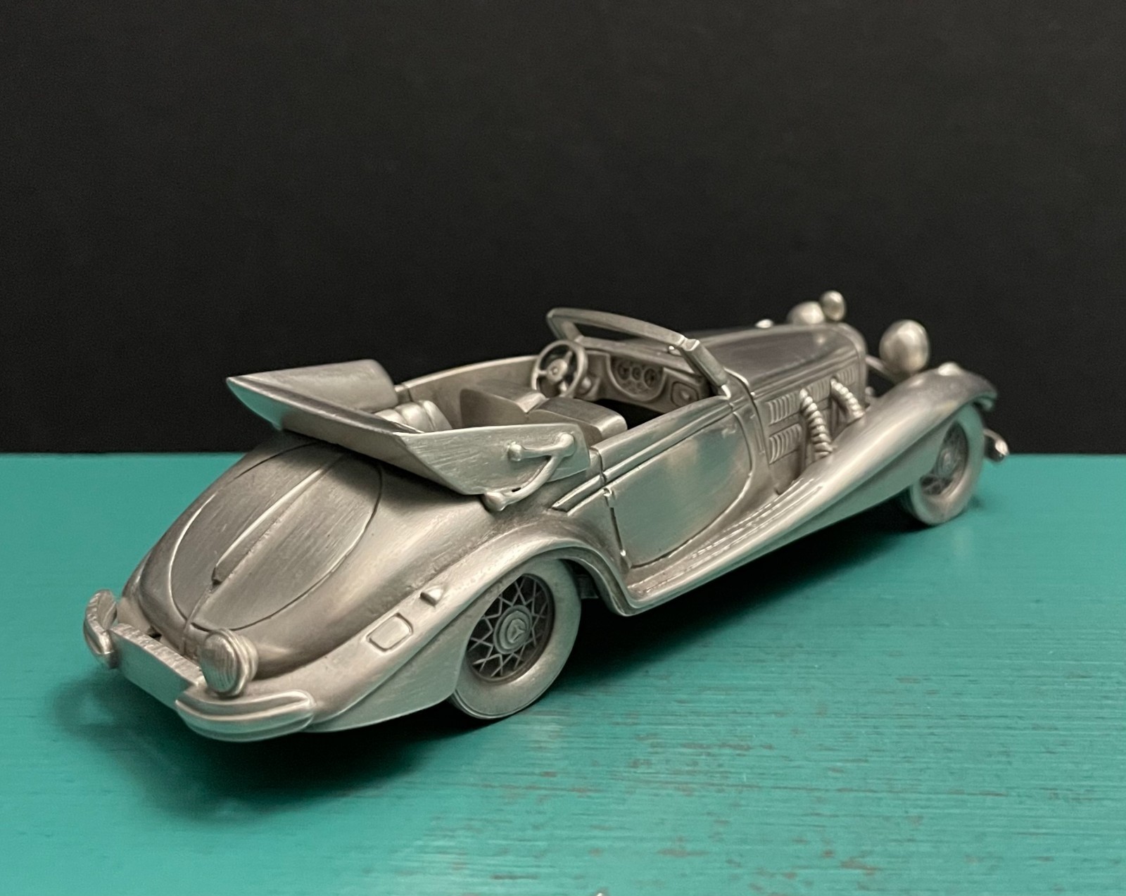 PMI Pewter Mercedes Benz 540K Grand Touring Car Automobile Replica Mini Figurine