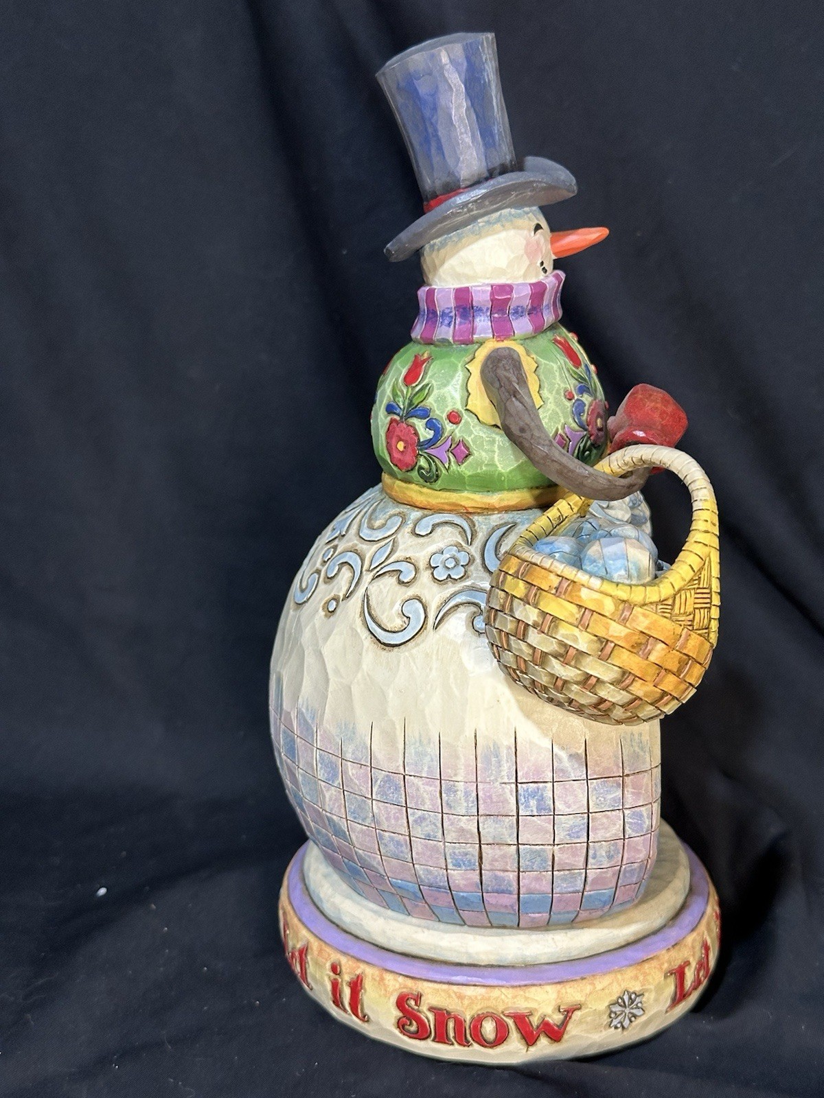 Jim Shore “The Fun Just Snowballs” Lighted Rotating Music Box RARE NIB