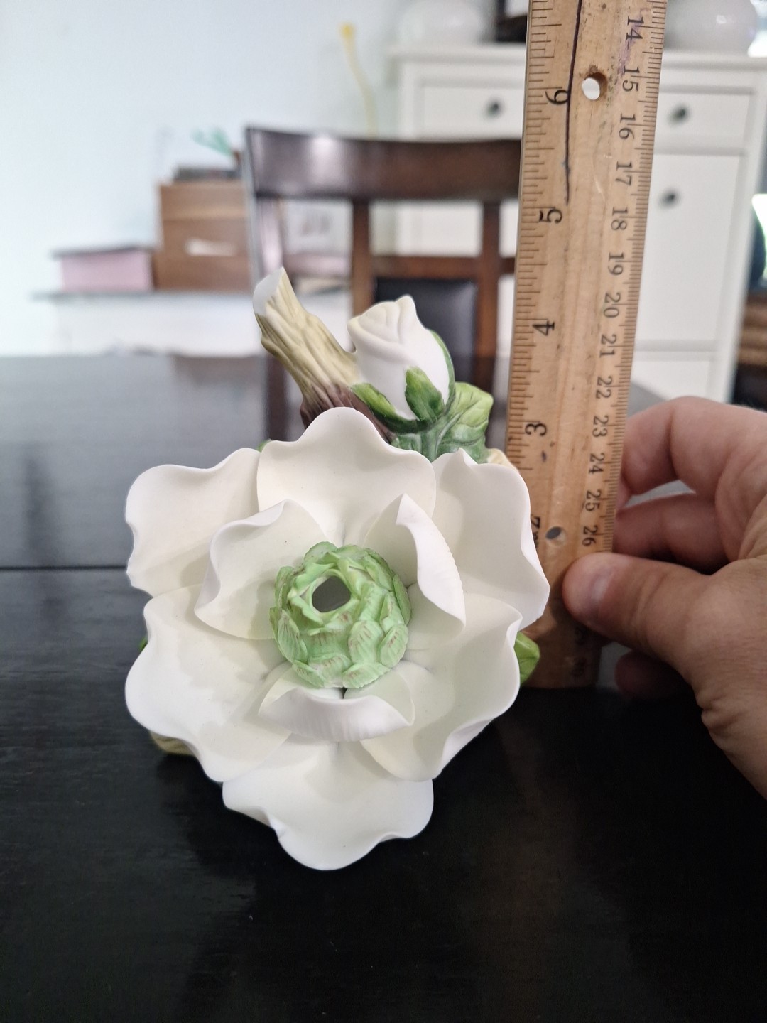 Vintage Porcelain Floral Magnolia Flower Wall For Plug-In Night Light (No Light)