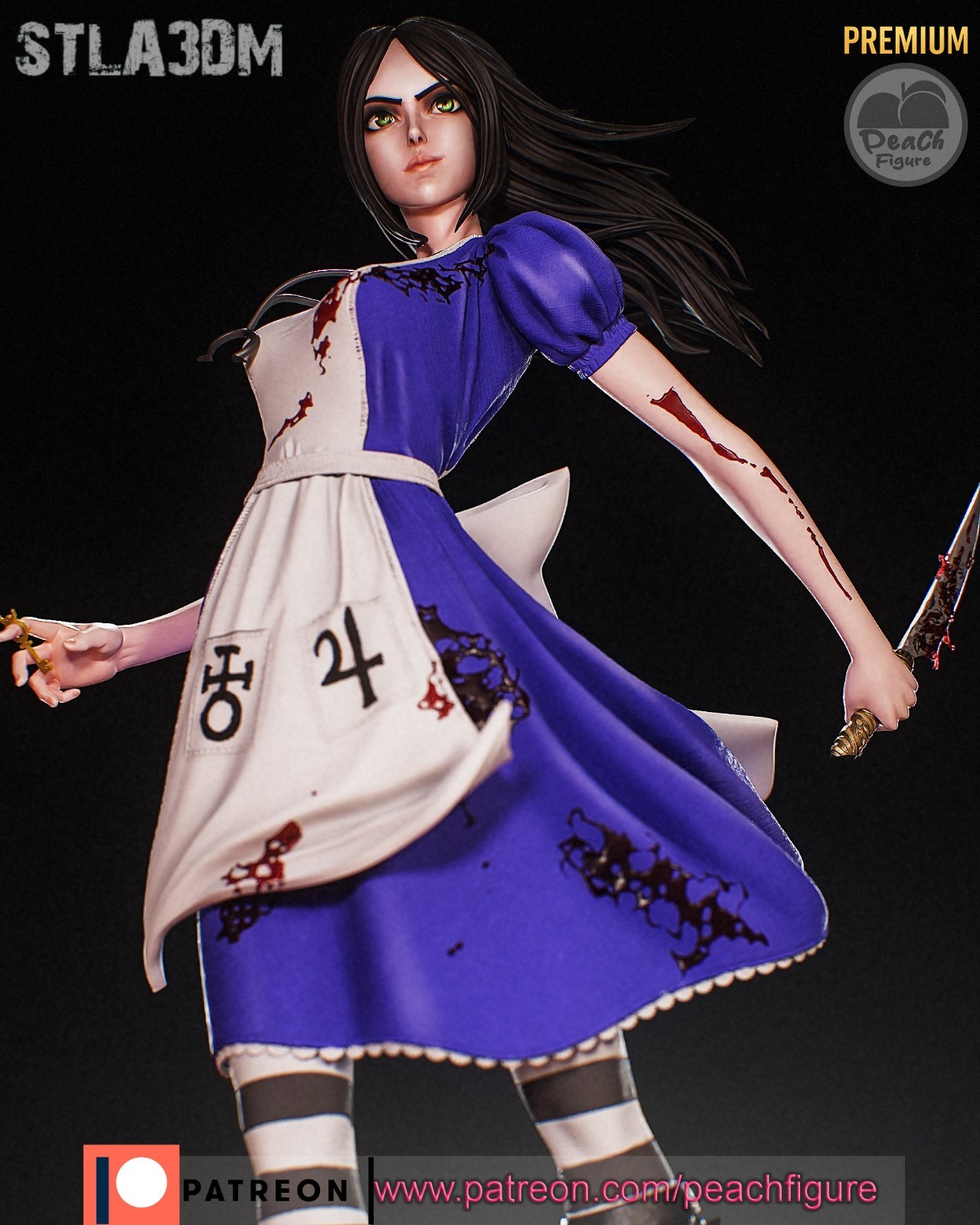 Alice 1/6 Scale 290mm 12K Resin Model Kit Painted 3d Printed DIY Figure