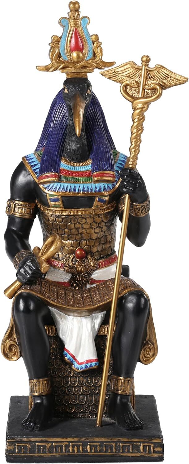 Veronese Design 9 1/4 Inch Thoth Egyptian God of Wisdom Resin Sculpture