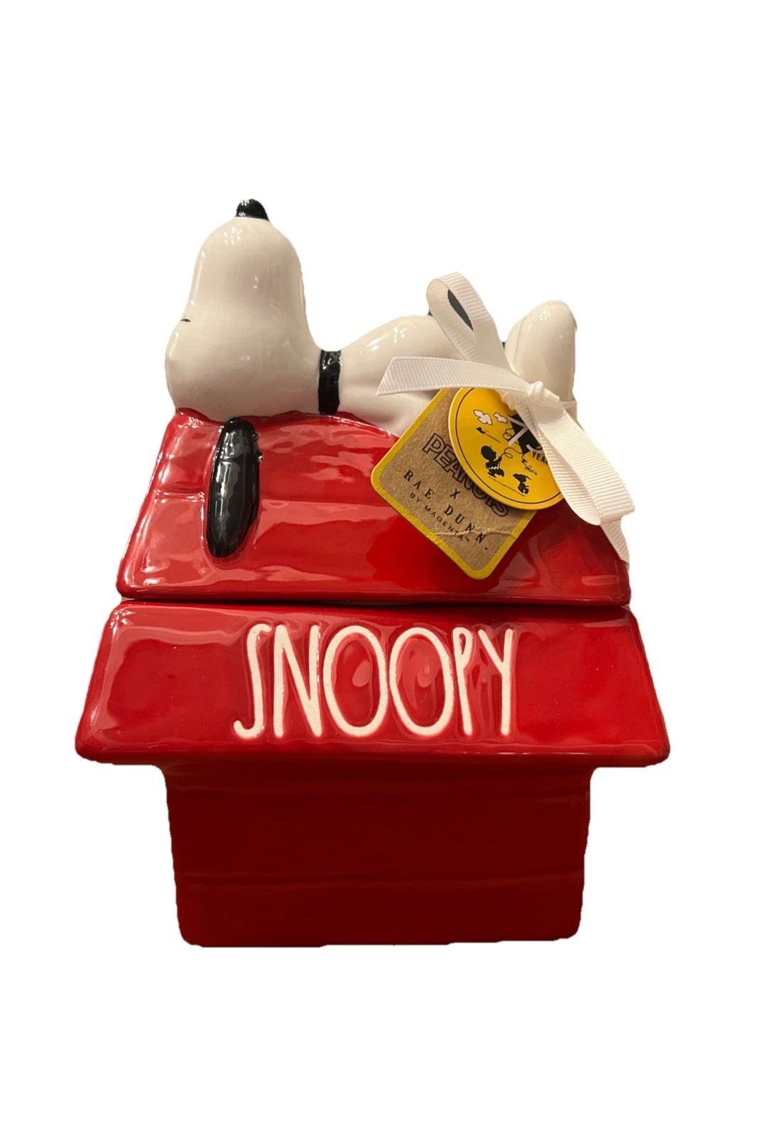 PEANUTS x RAE DUNN by Magenta 2025. 75 YEARS. Jar. Snoopy/Red Dog House