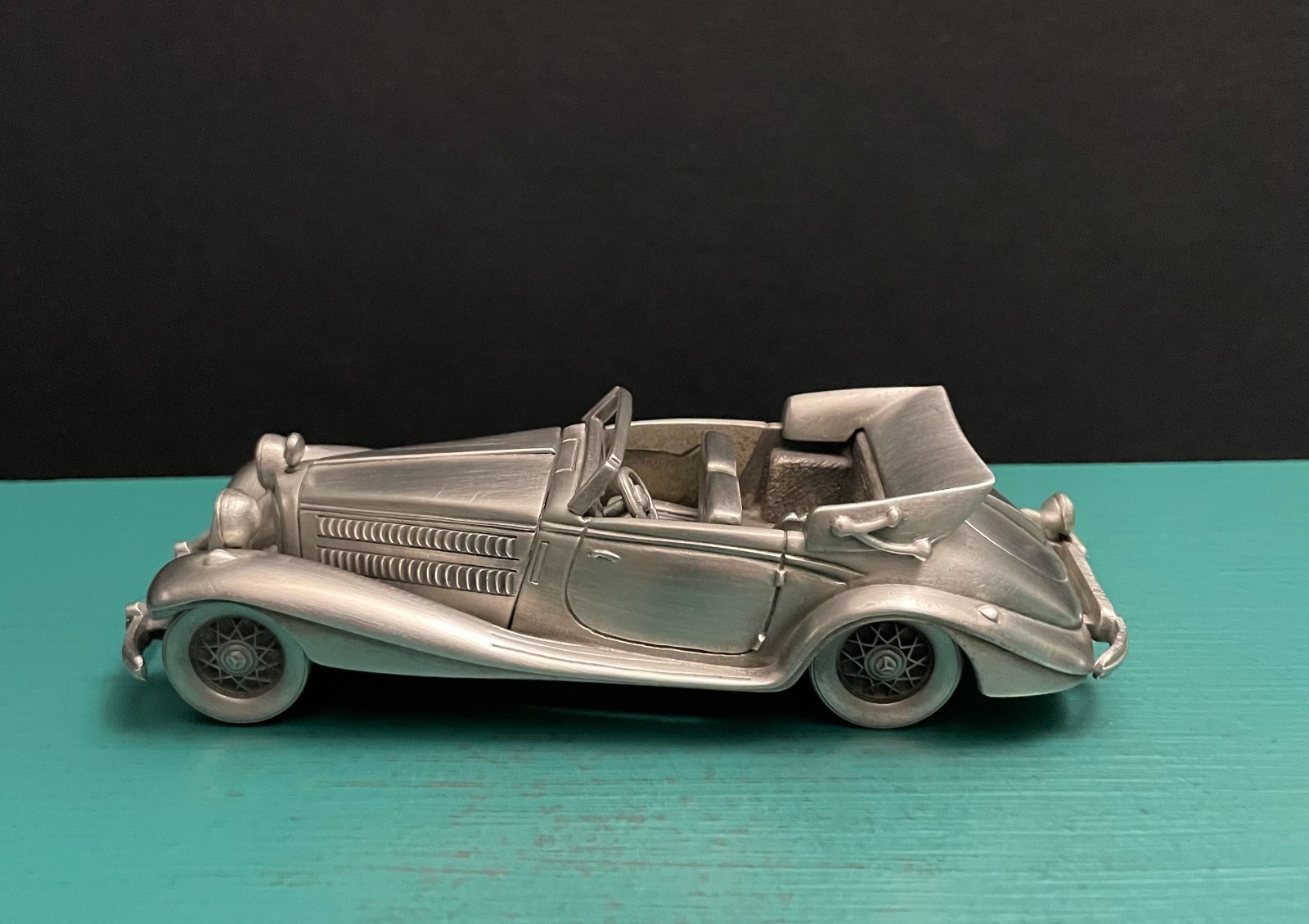 PMI Pewter Mercedes Benz 540K Grand Touring Car Automobile Replica Mini Figurine