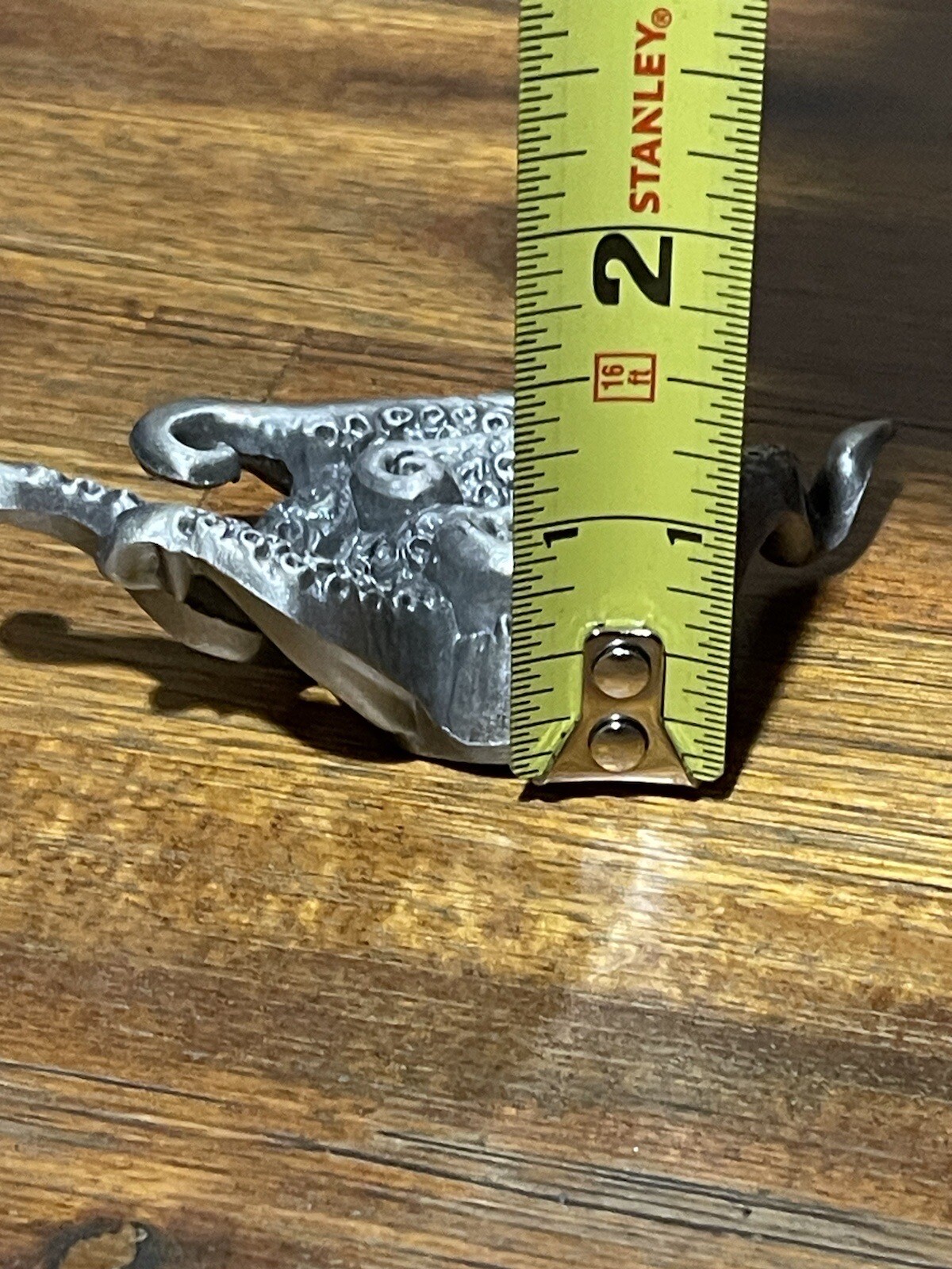 Melting Octopus Figurine Clock Face Pewter Piece Small Sculpture 3.75 in