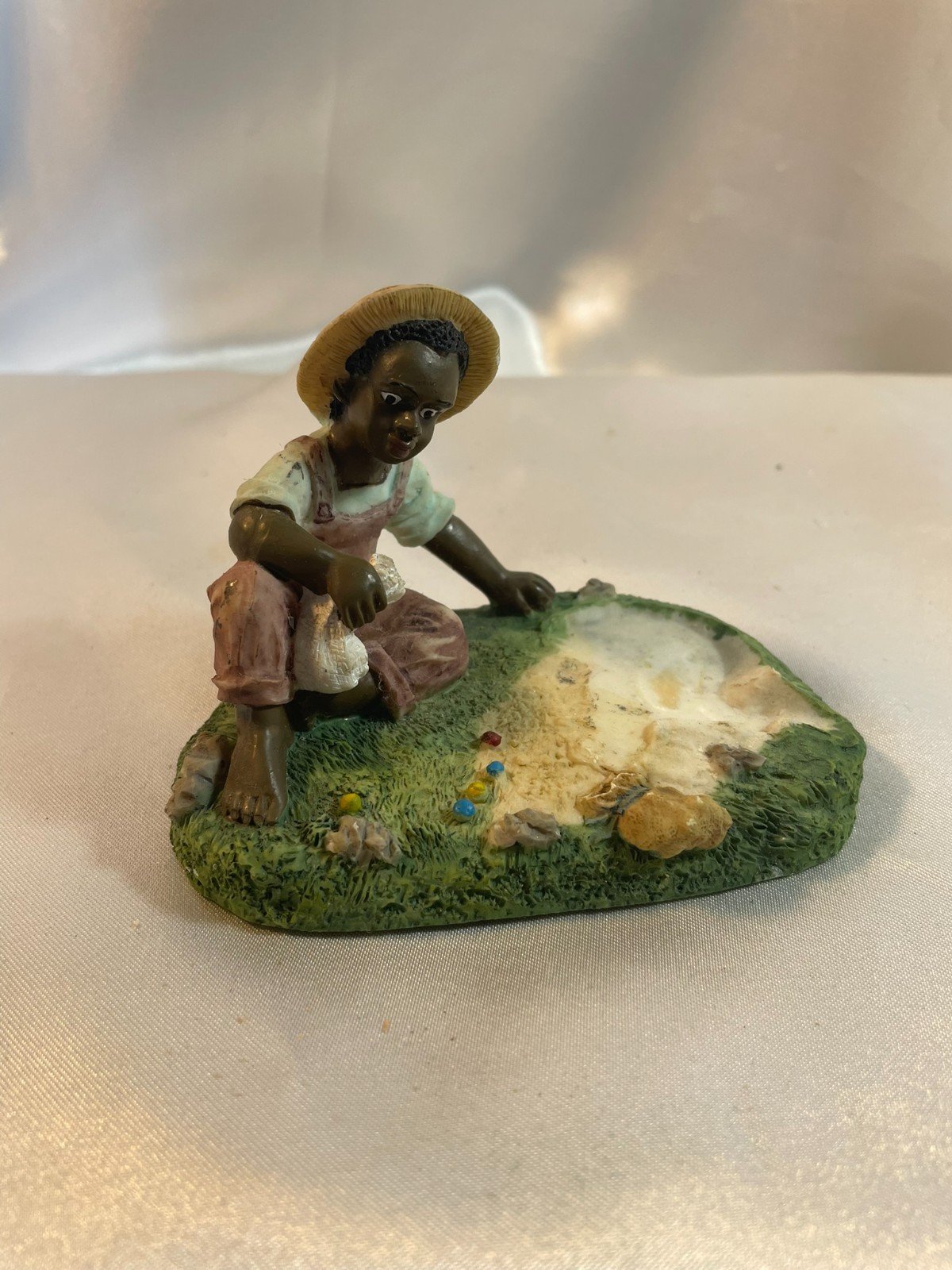 Martha Originals “Tess” Figurine, All Gods Children, Black Boy Playing Marbles