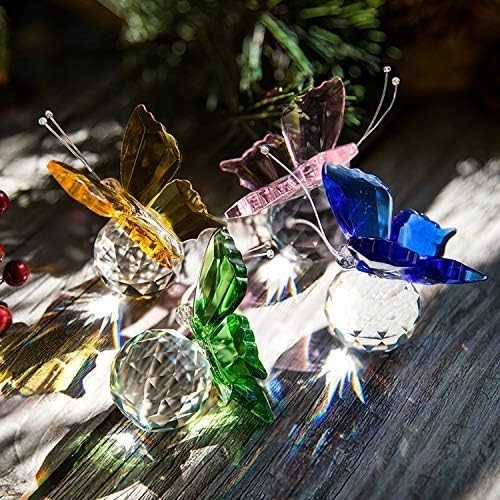 Multicolor Crystal Butterflies – 4 Pc Collection