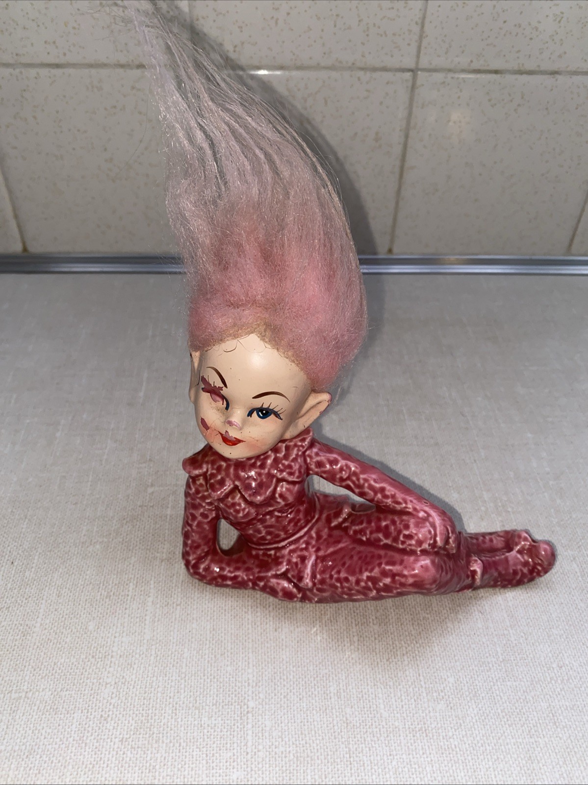 1950’s MCM Vintage Ceramic Pixie Elf Figurine BRINN’s JAPAN T 1490