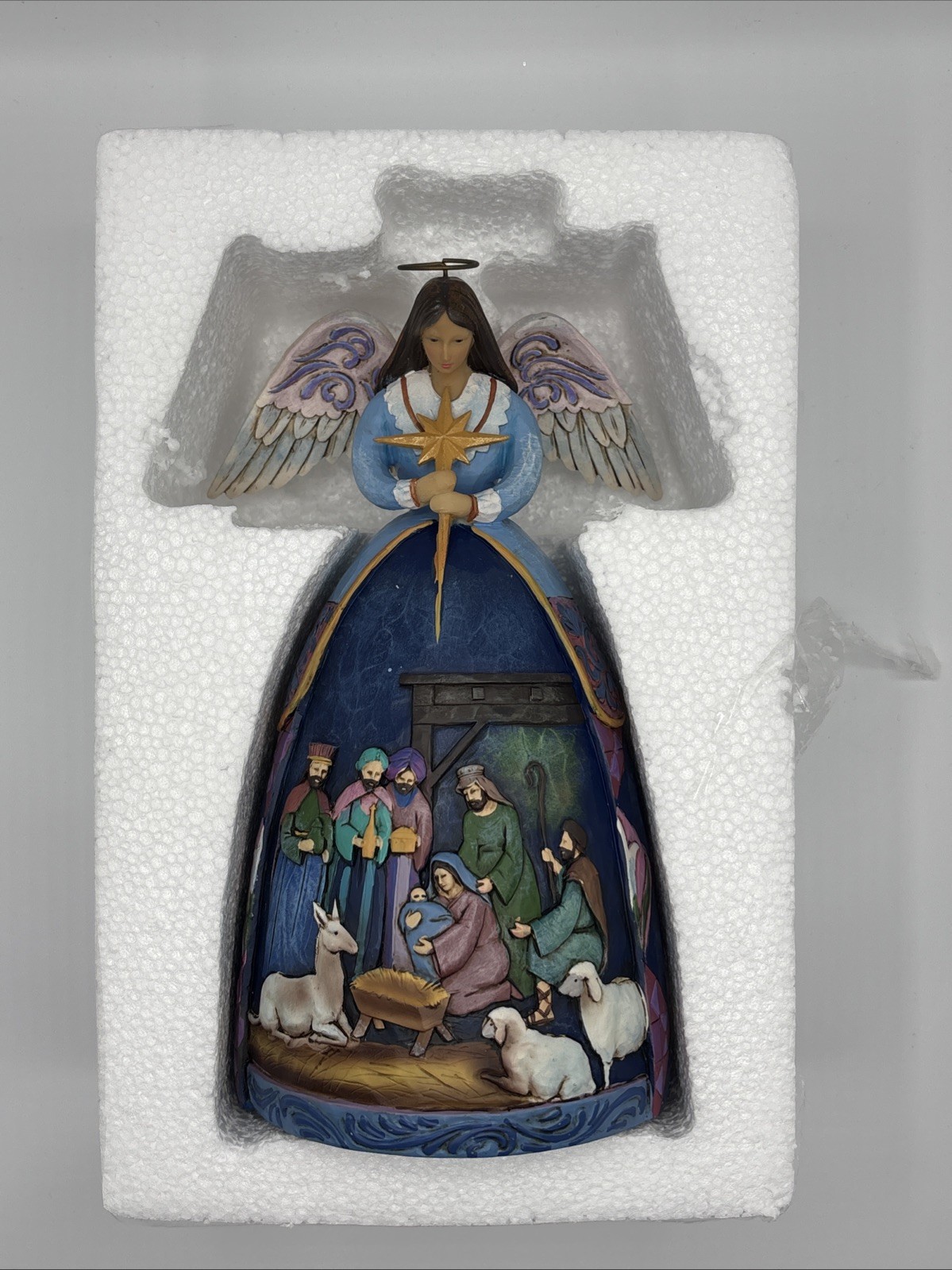 Jim Shore “Unto Us A Son Is Given” Angel Nativity Scene Figurine Enesco w/ Box