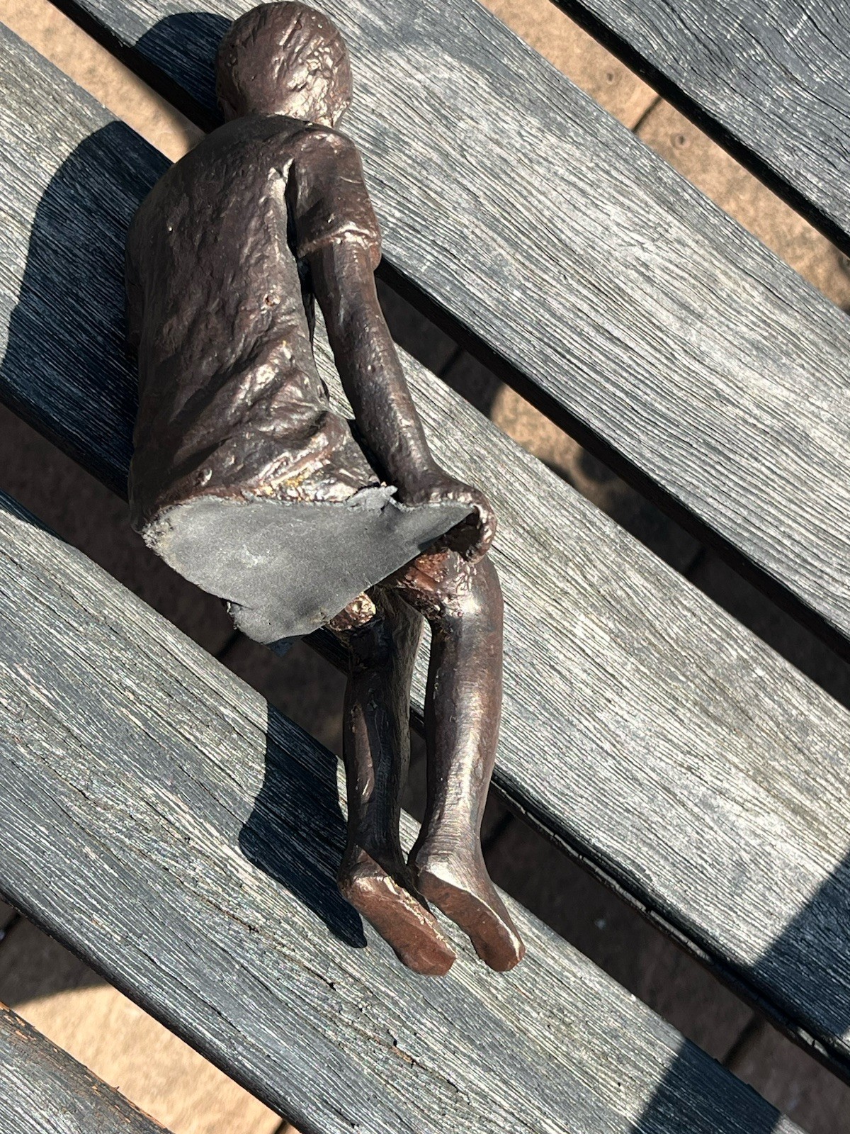 Boy Shelf Figurine Sculpture Cyan Design 03041 Iron Oiled Bronze 8.5 Inches