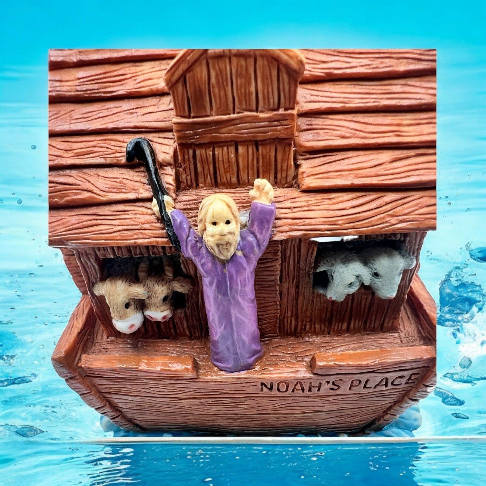 Noahs Ark Hinged Figurine Noahs Place Animal Pairs Nursery Baby Decor Child Room