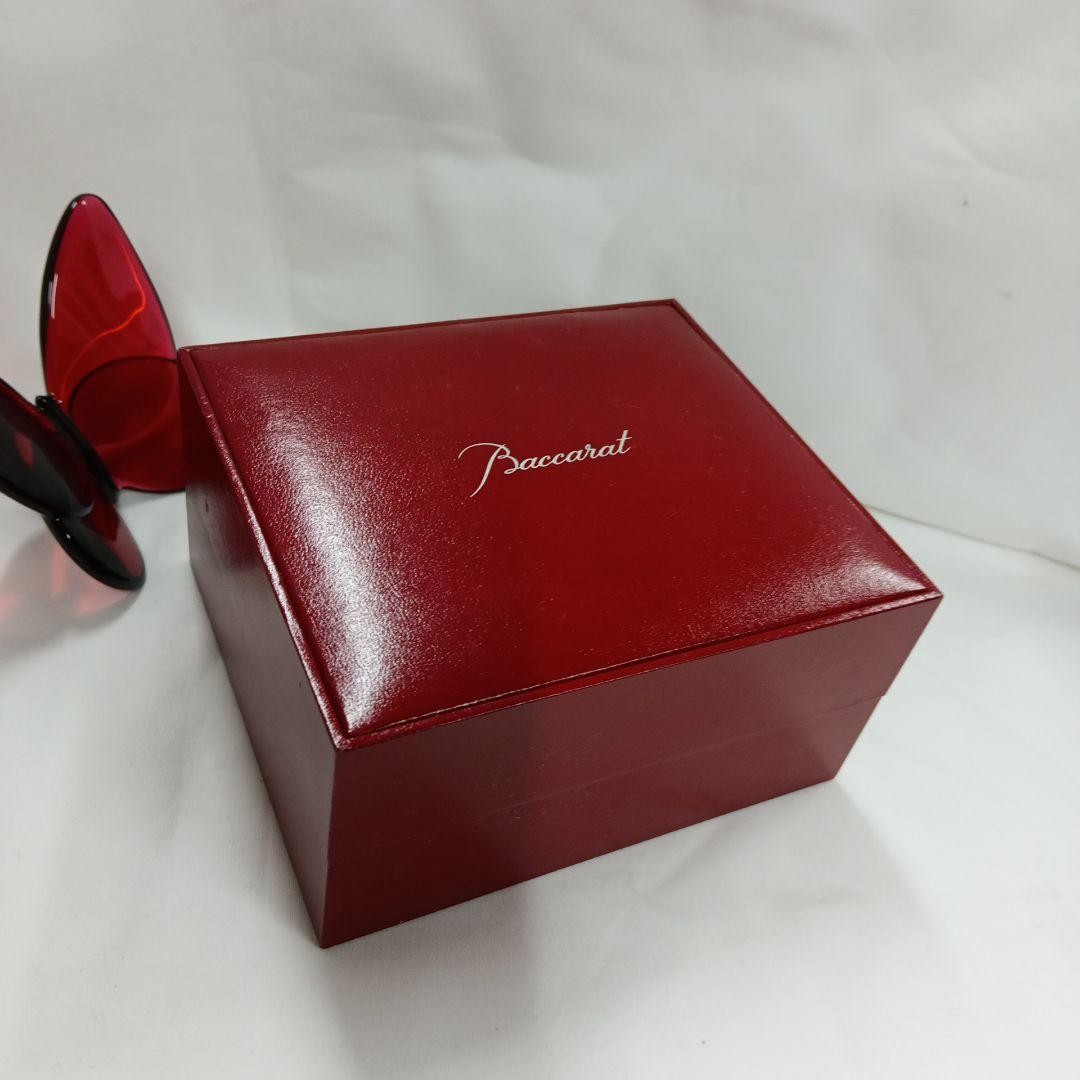 Baccarat Lucky Butterfly Figurine Crystal Red Papillon 3.3 x 3.0 x 1.6 inch