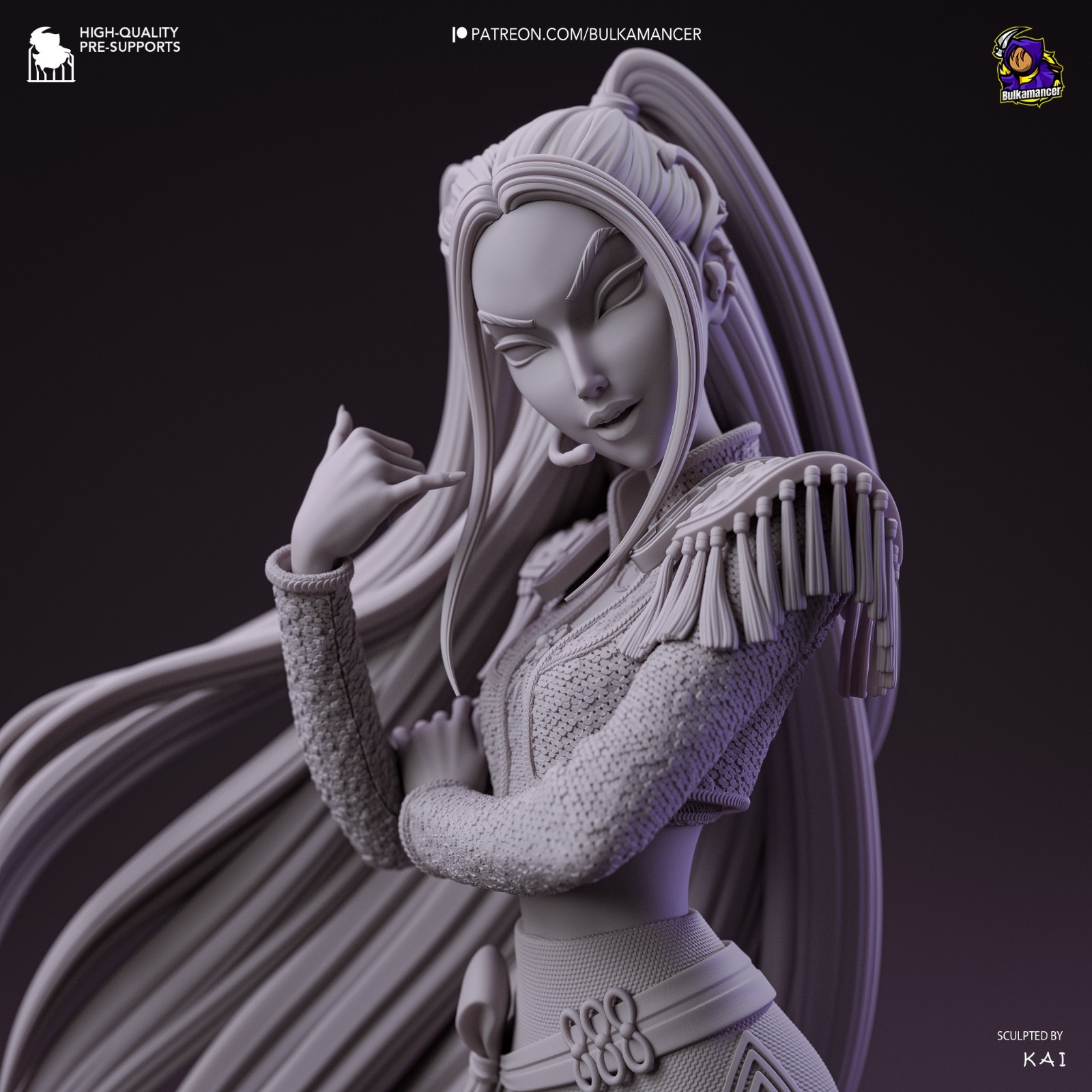 Mira – K-Pop Demon Hunters 1/8 Scale Figure Statue 3D Print Model Kit Unpainted