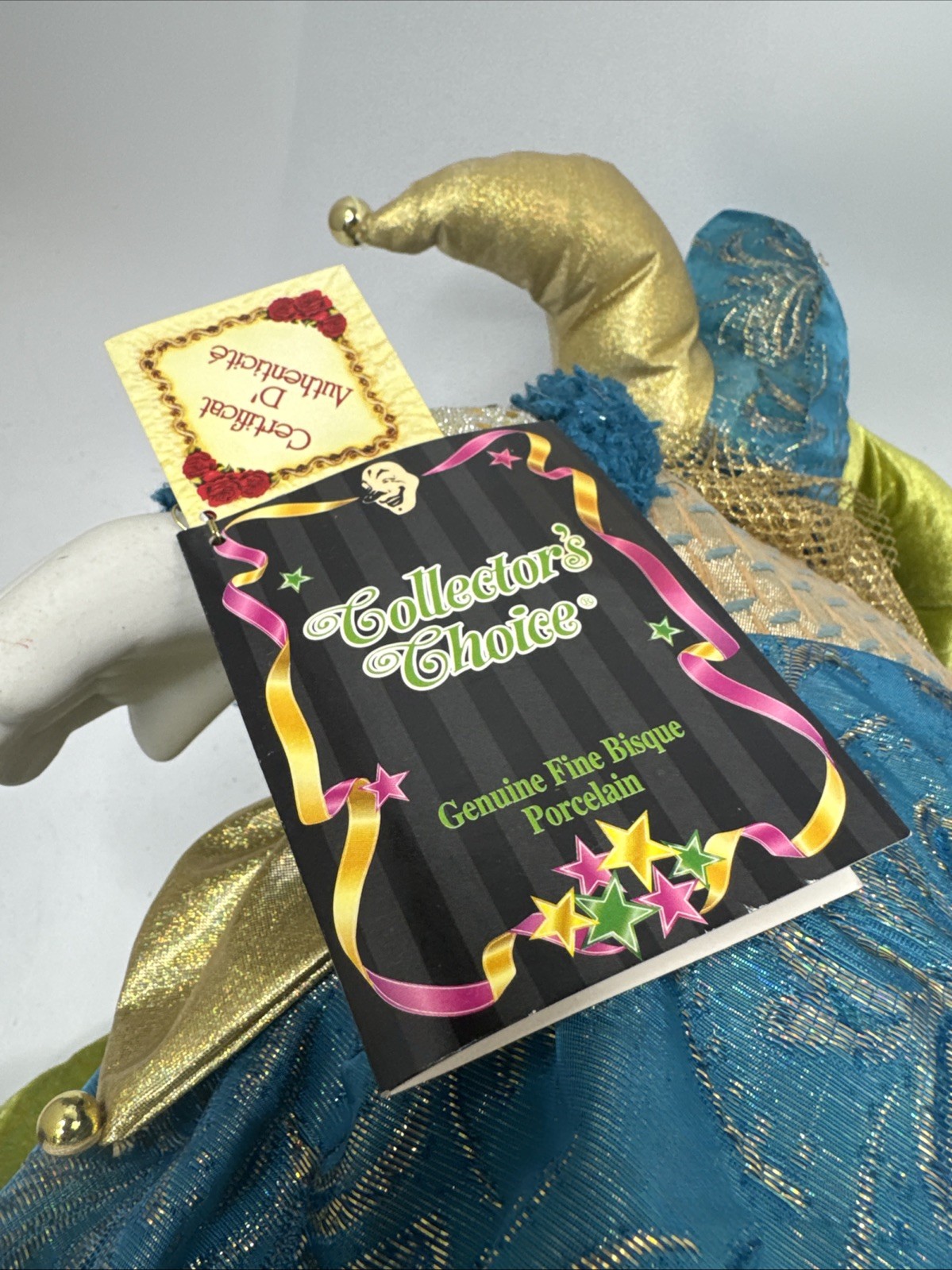 Mardi Gras Collectors Choice Porcelain Clown Head & Hands Porcelain See Picture