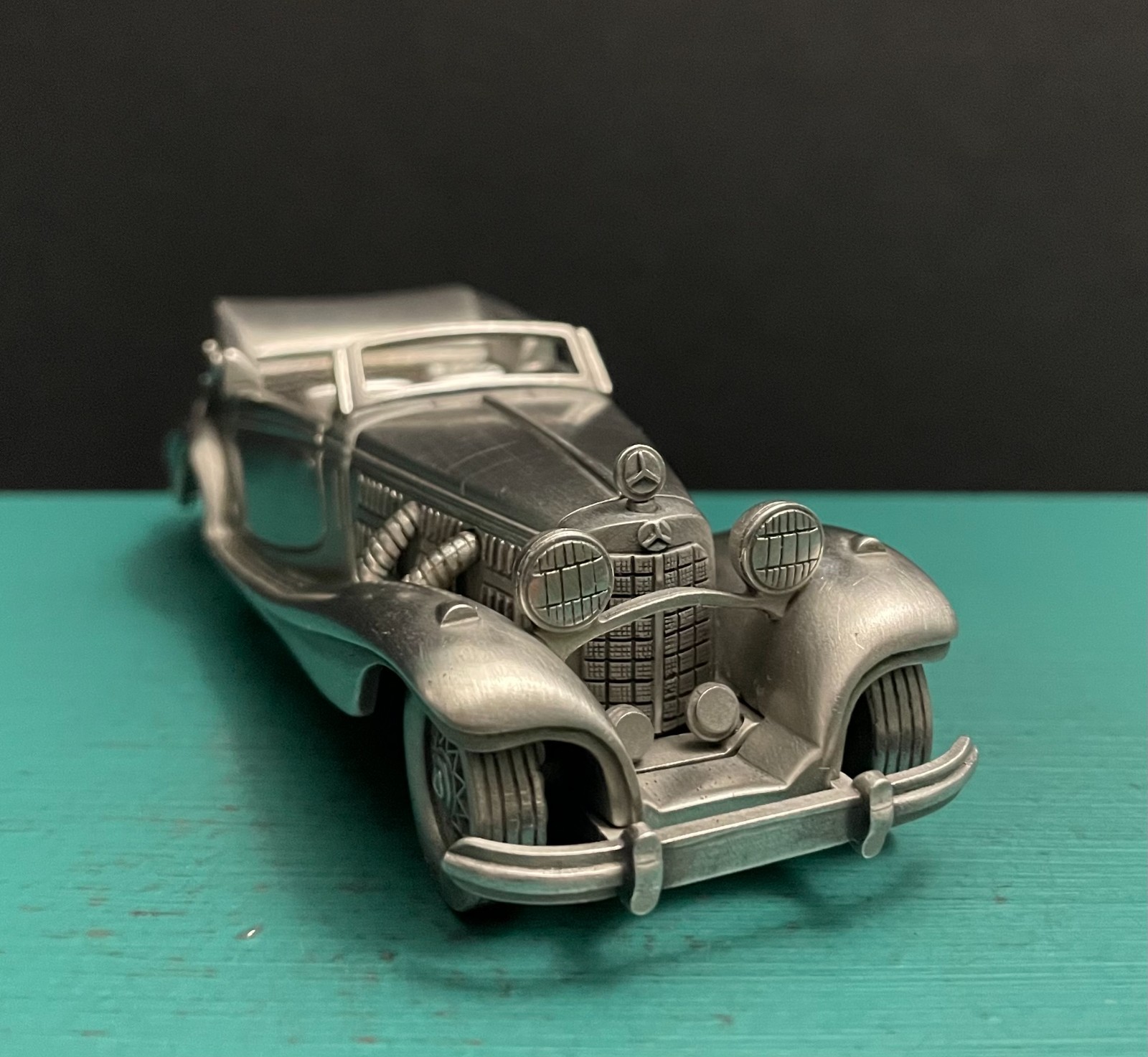 PMI Pewter Mercedes Benz 540K Grand Touring Car Automobile Replica Mini Figurine