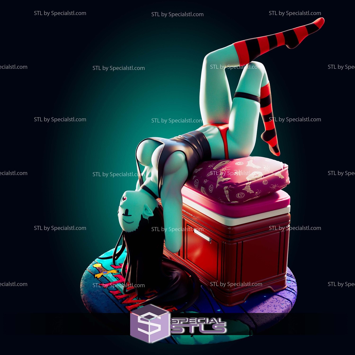 Marceline Vampire Adventure Time 3D Printed! Airbrush+Hand-Painted or Unpainted!