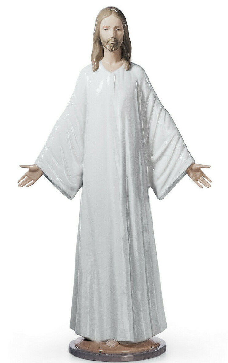 LLADRO #5167 JESUS BRAND NEW IN BOX STANDING LARGE 15″ RELIGIOUS WOODEN BASE F/S