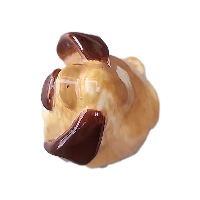 VTG Russ BERRIE Douglas Floppy Ears Dog Handpainted Glazed Miniature 2″ Figurine