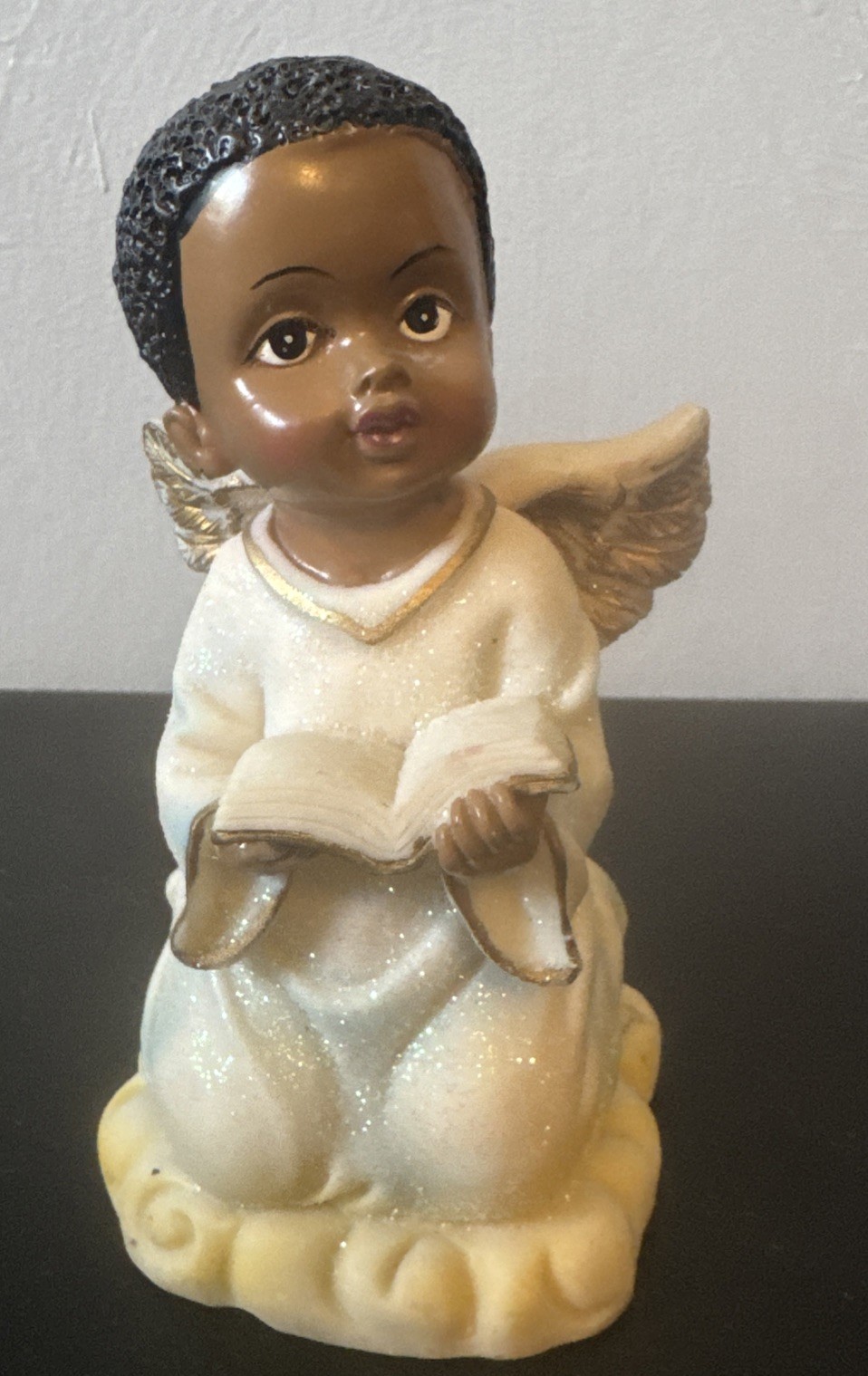 Greenbriar Polystone Choir Angel Boy. 5 In Tall. Pre Owned