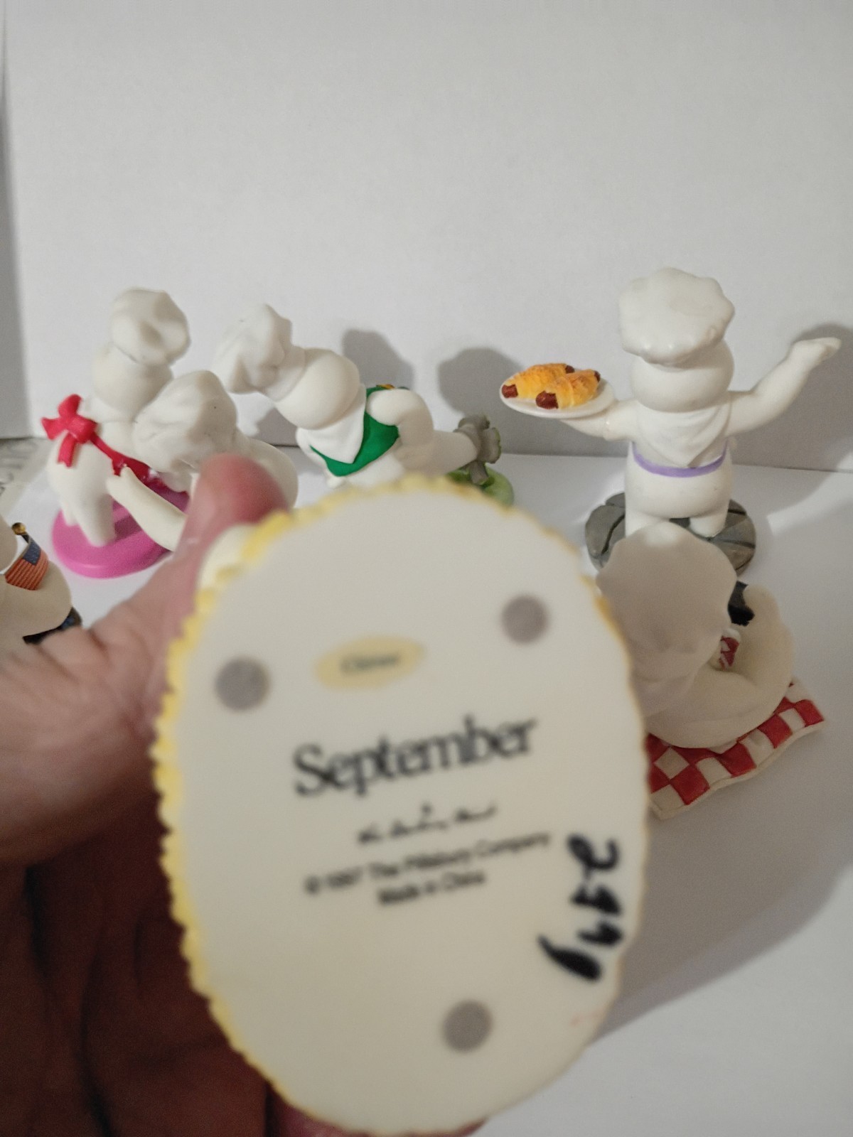 Vintage 1997 Danbury Mint Christmas Doughboy Calendar Month Figurine Lot Of 7