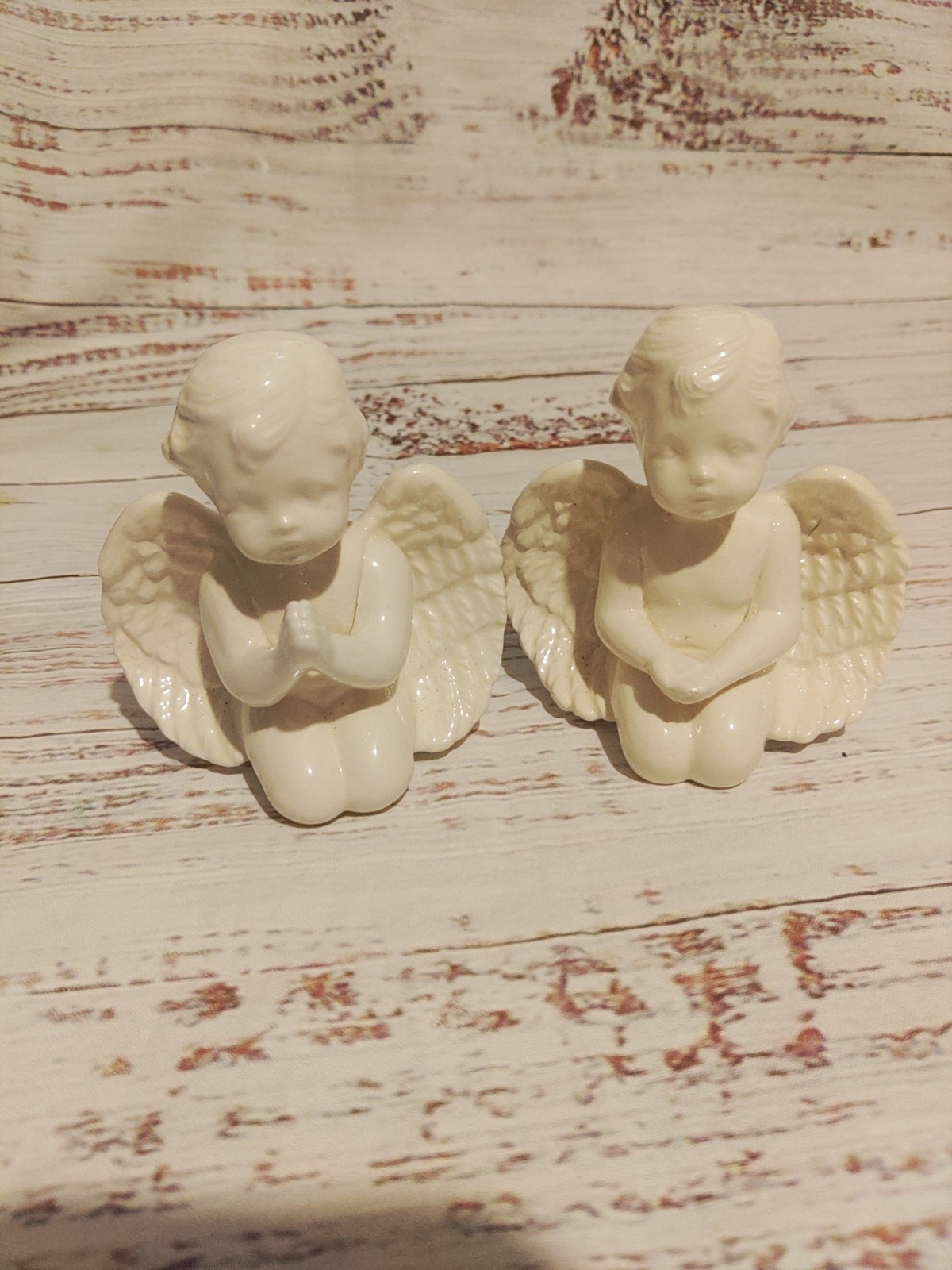Two Vintage Angle Shelf Sitters