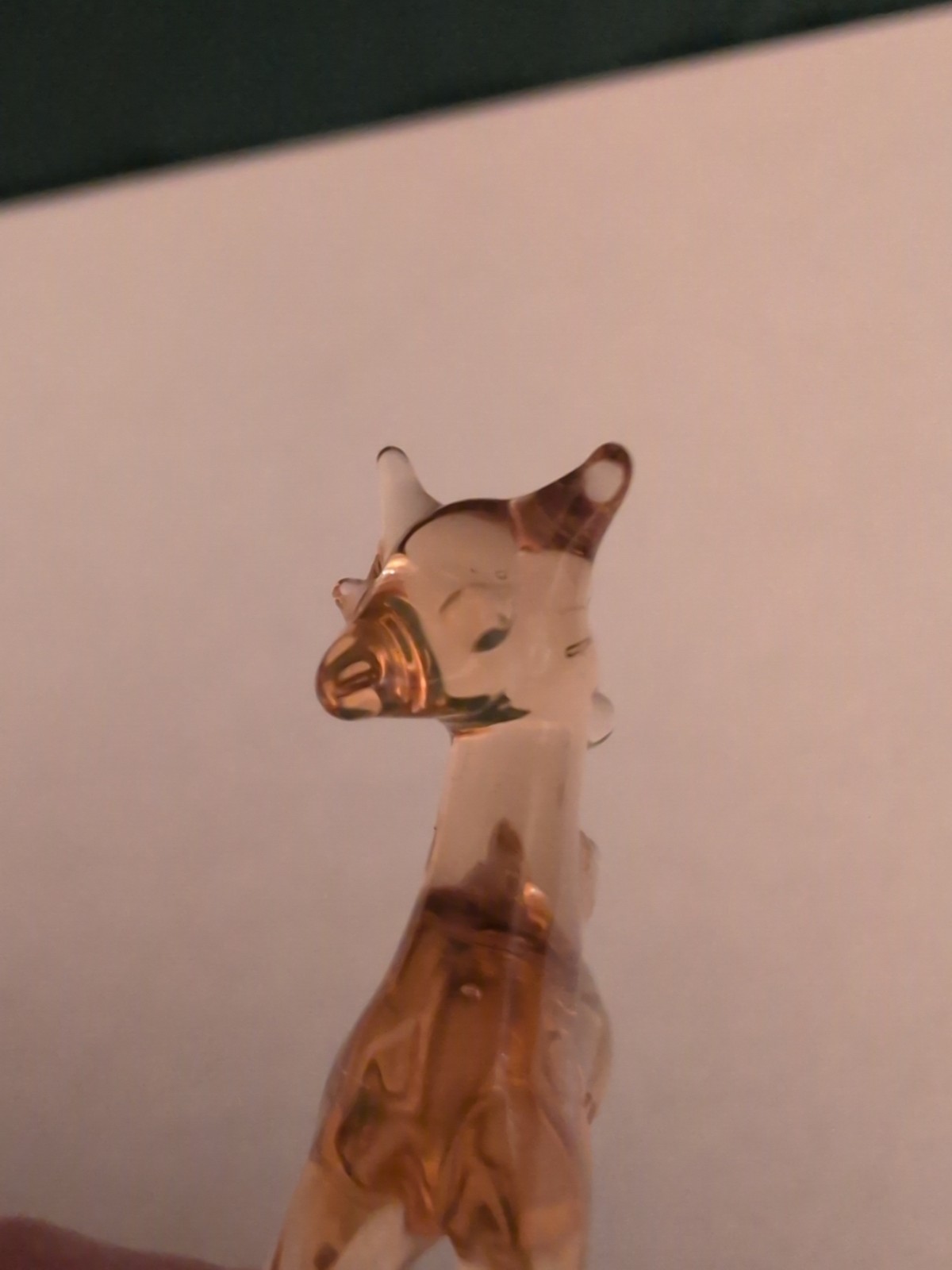 Vintage Miniature Horse Glass Figurine Gold Tones Art Glass Farm Decor Ponies