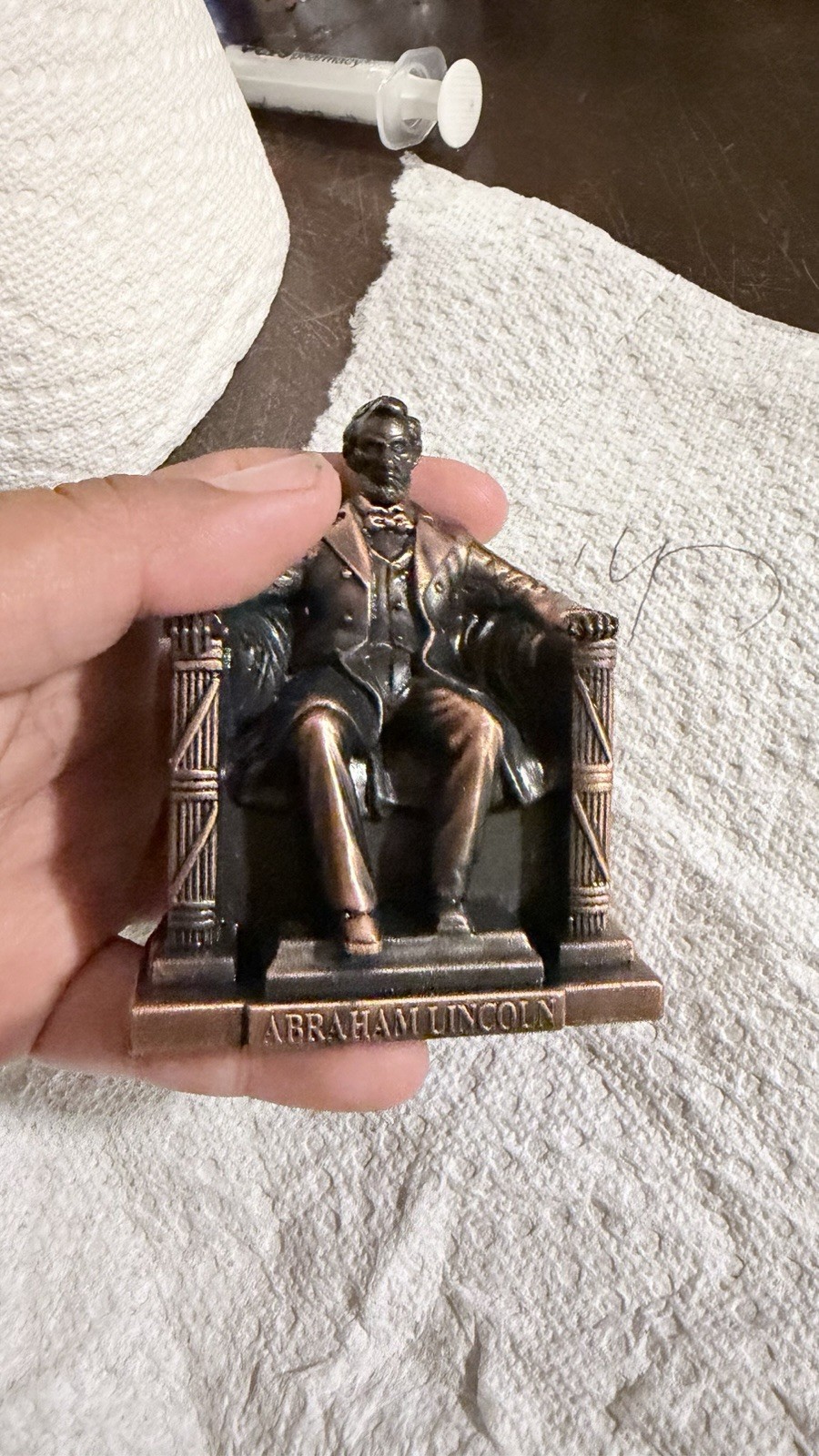 Bronze Metal Abraham Lincoln Figurine Statue Washington, D.C. 3D sharpener