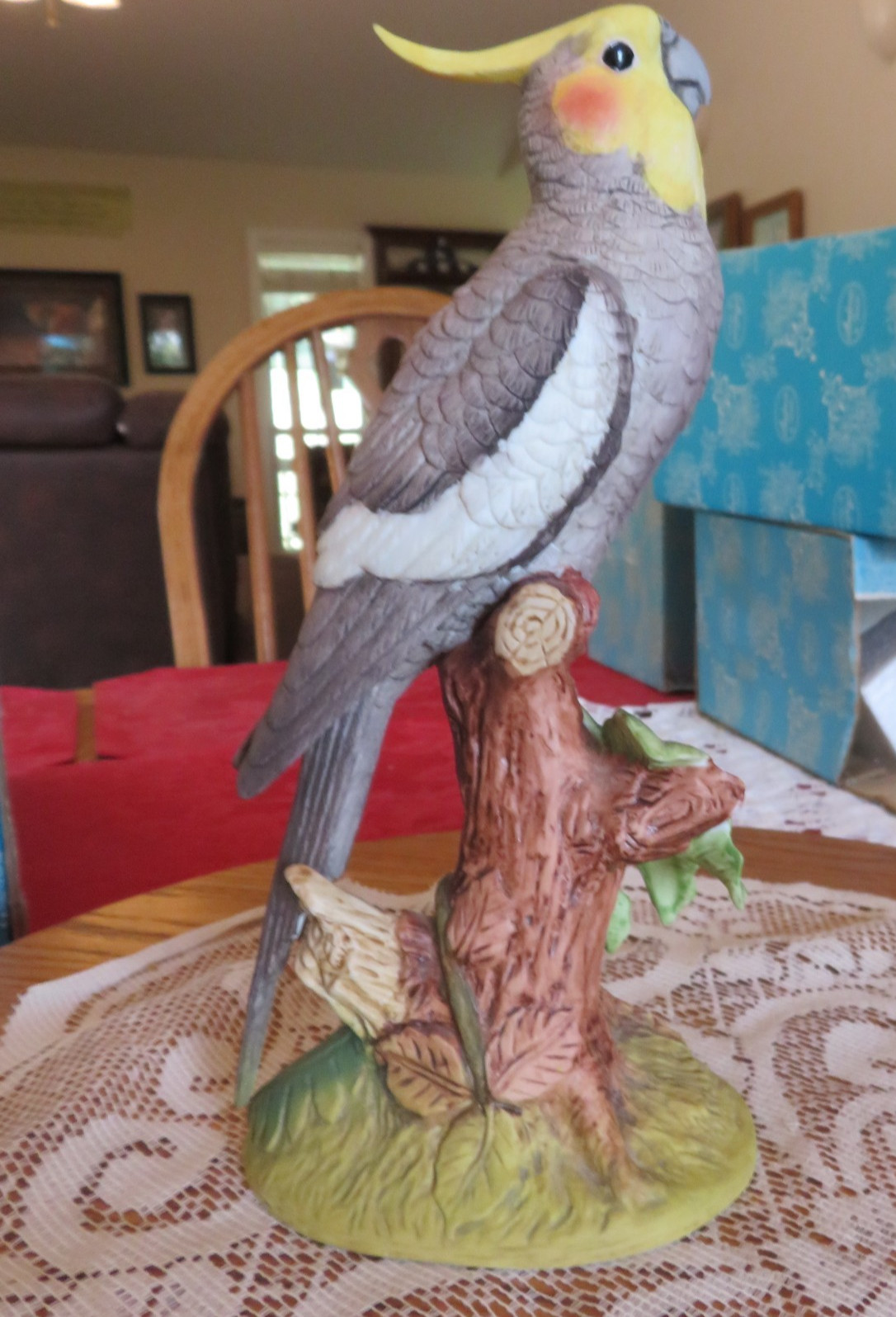 Andrea by Sadek Cockatiel Bird Figurine #6014 Japan 1982 Vintage With Box