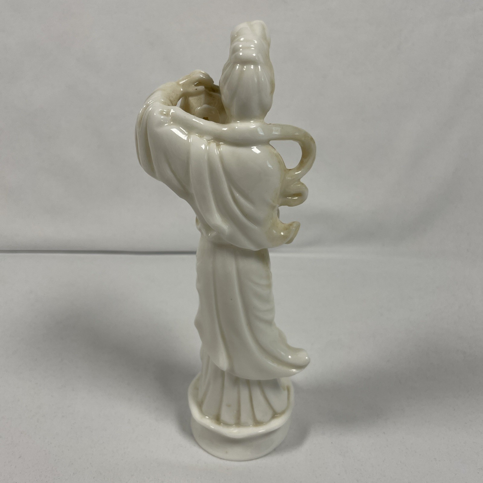 Vintage Solid White Geisha Japanese Lady Figurine Ardalt Japan Verithin Lenvile