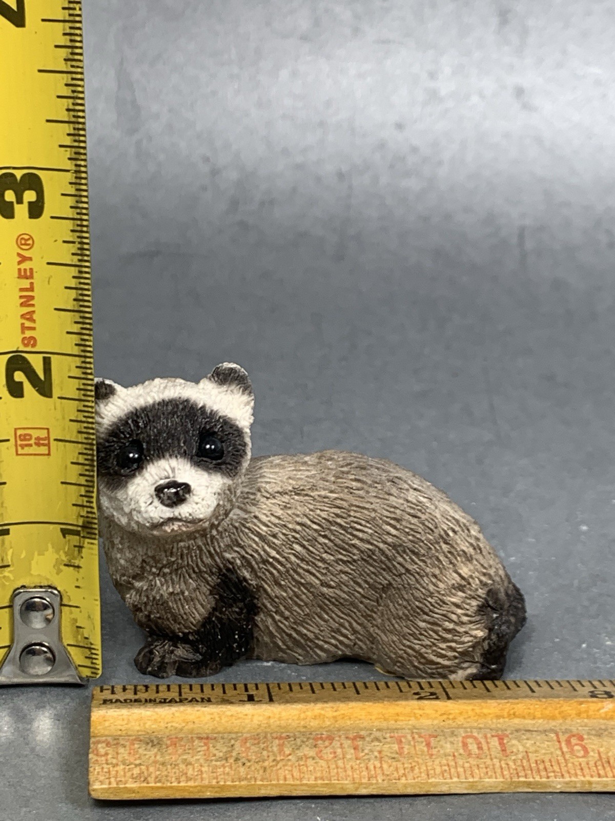 Stone Critter Littles Black Footed Ferret Figurine Vintage USA SCL-065