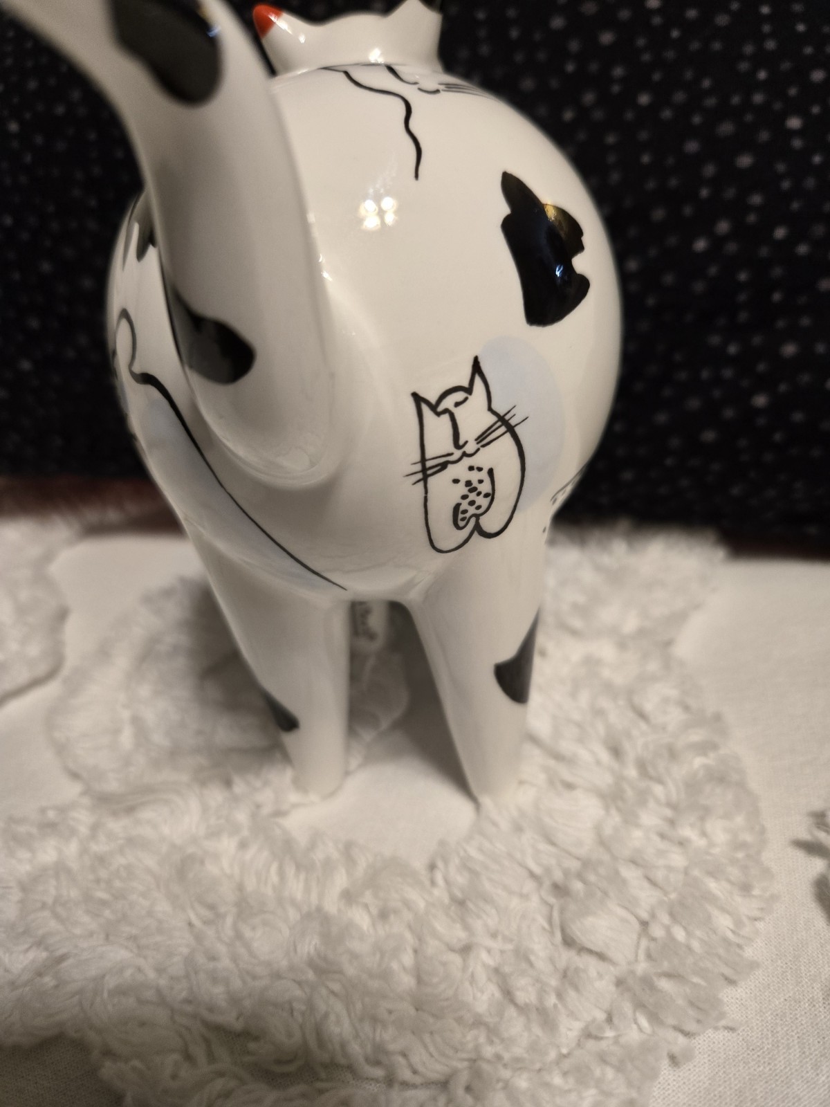 Vtg Villeroy & Boch Cat Figurine France Collectable