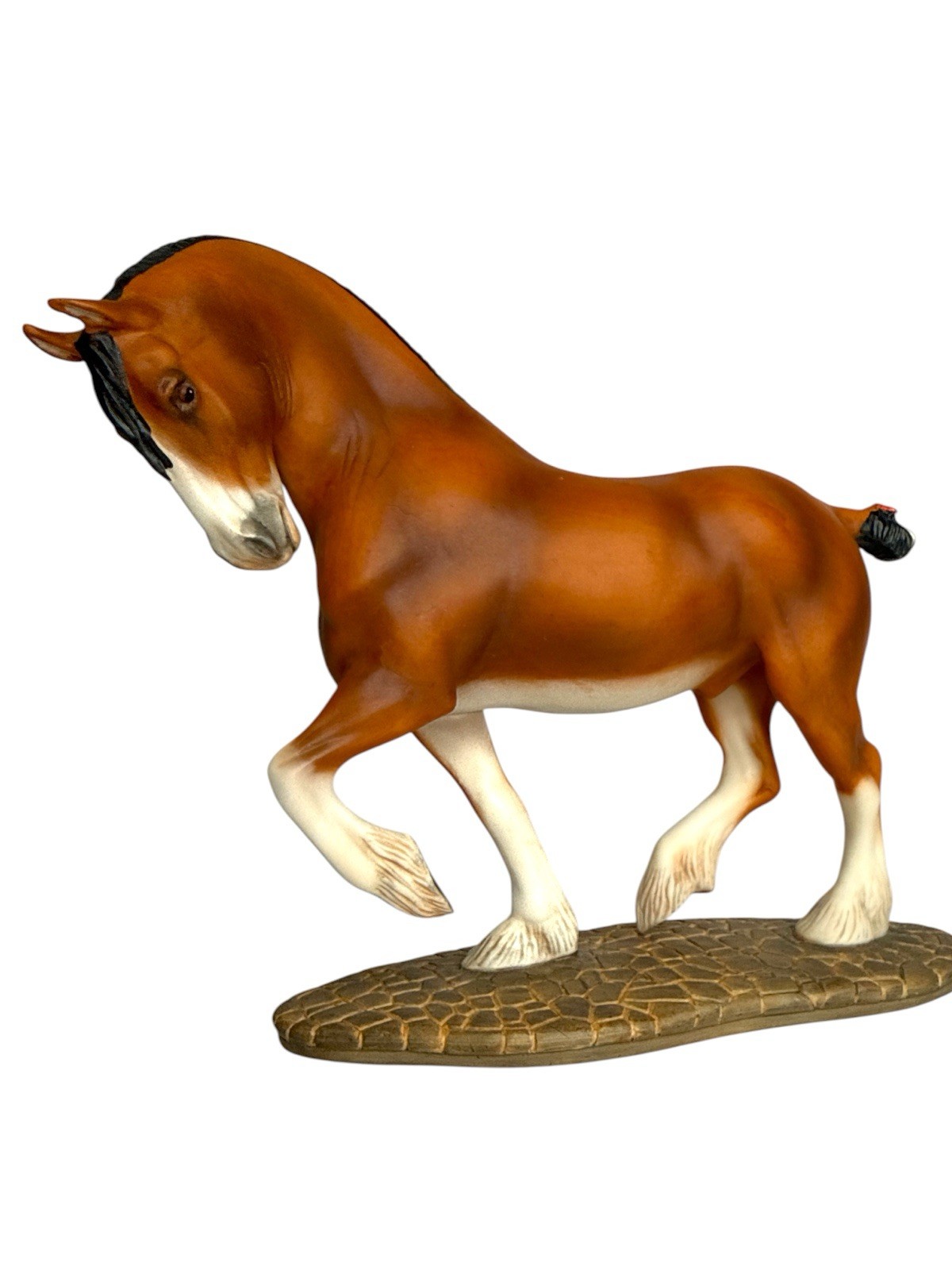 Franklin Mint Great Horses of the World Clydesdale Figurine 1989 Horse Statue