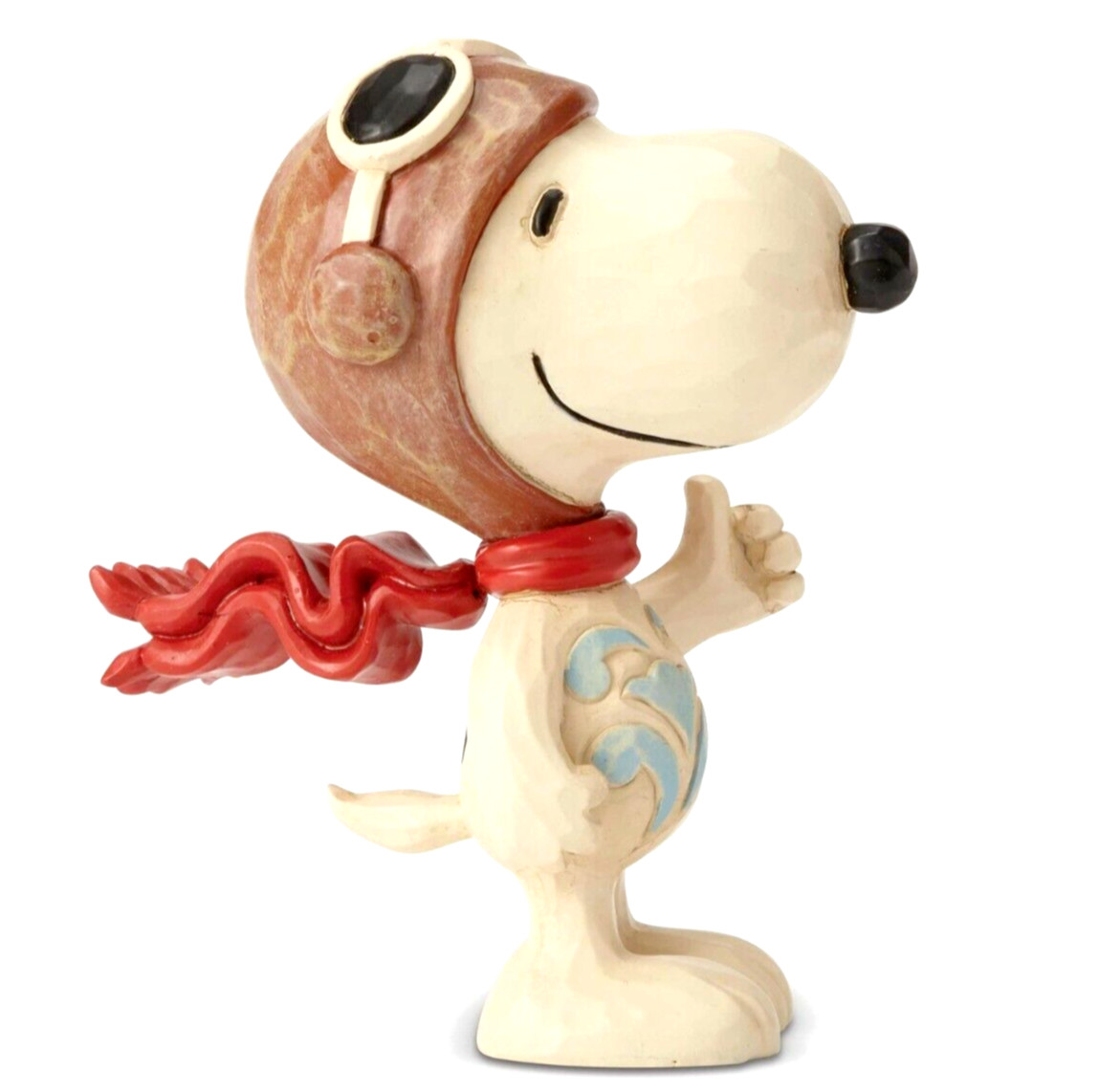 ღ New JIM SHORE PEANUTS Snoopy Figurine FLYING ACE Aviator Pilot Dog Joe Cool