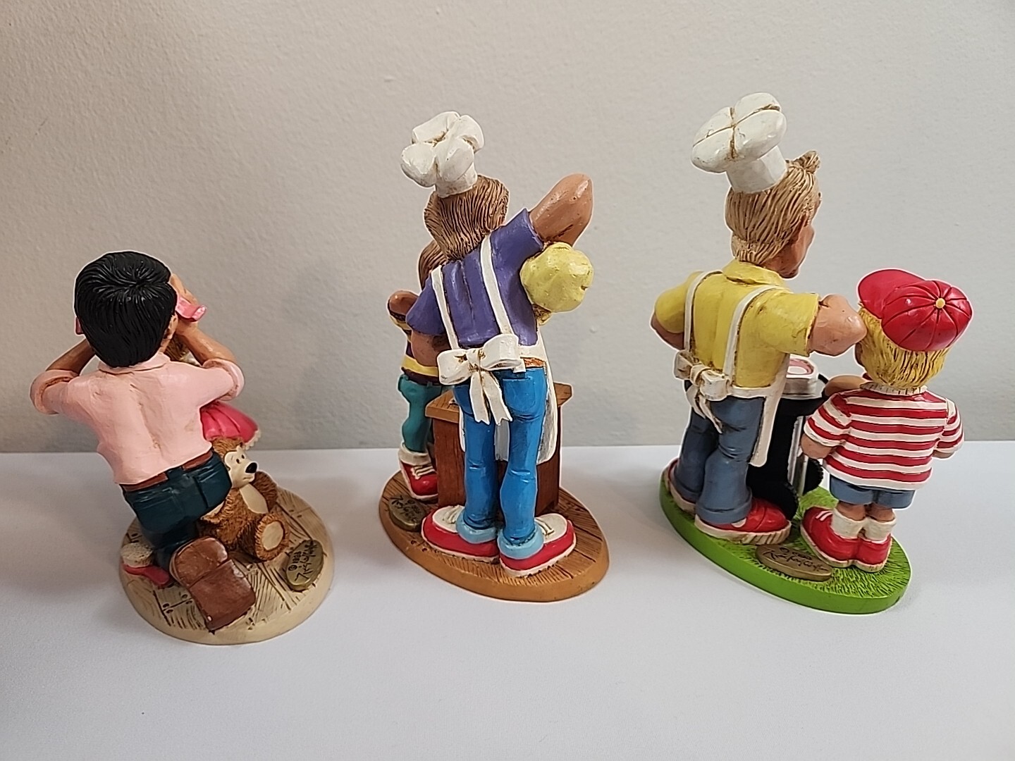 3 X VTG M&R Studios by Michael Walker Resin Figurines Dad / Kid He’s A Real Man