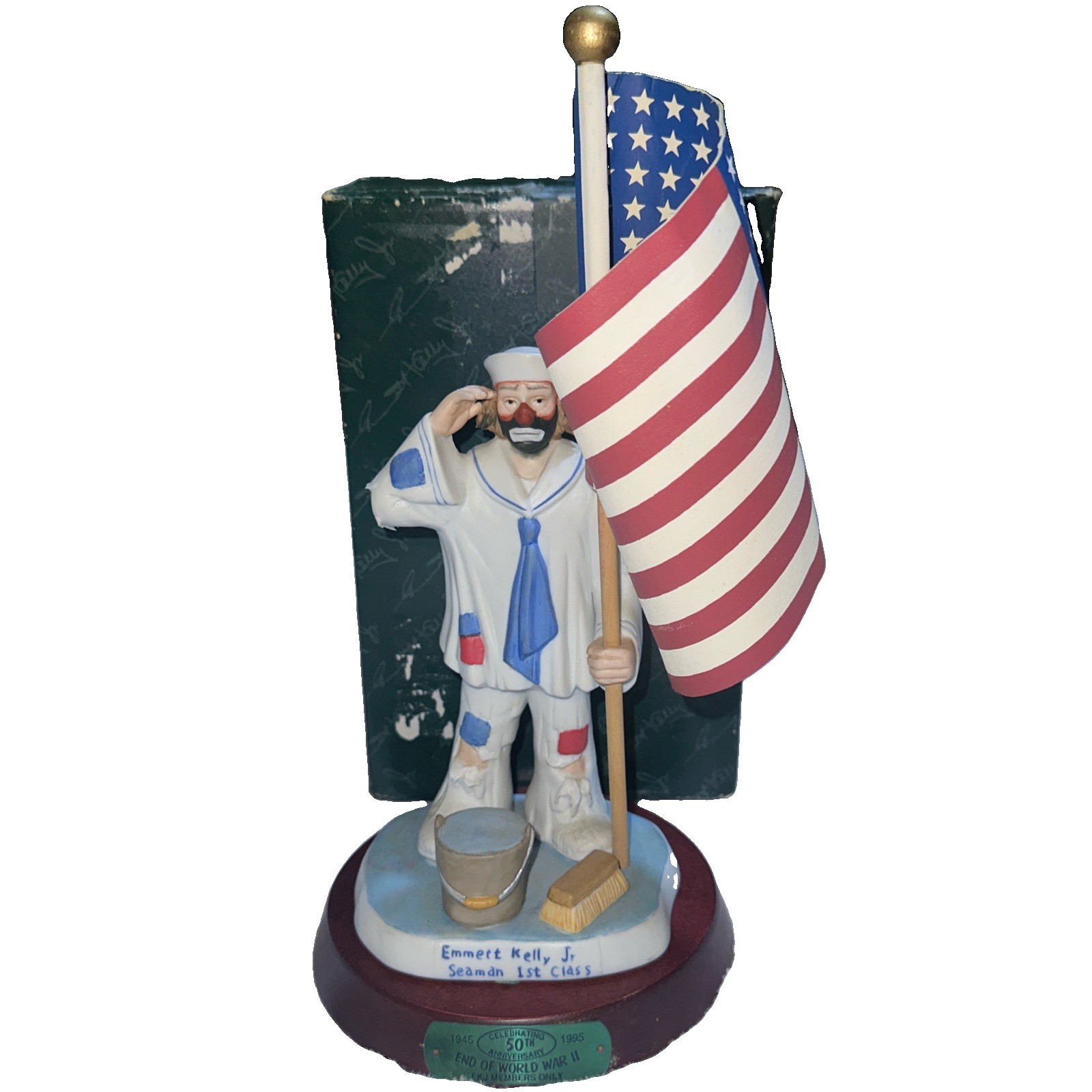 Emmett Kelly Jr Seaman 1st Class WWII 50th Anniversary Figurine 9995 w/ Box