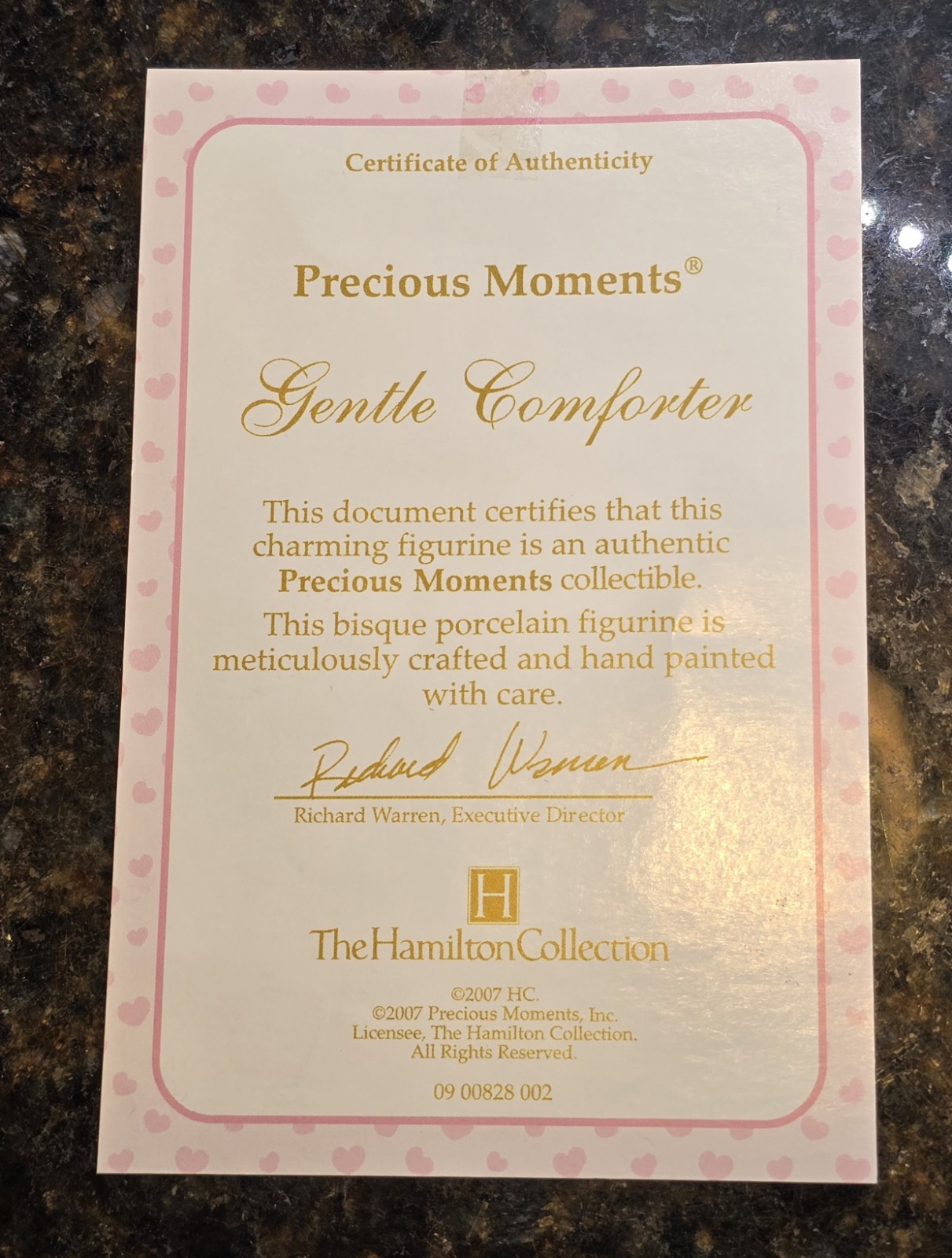 Vintage 2007 Precious Moments Gentle Comforter Angel & Baby FigurineW/COA