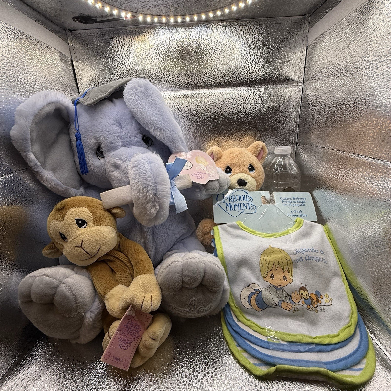 Precious Moments Bundle: Elephant, Bear, Monkey, and Boys Precious Moments Bibs