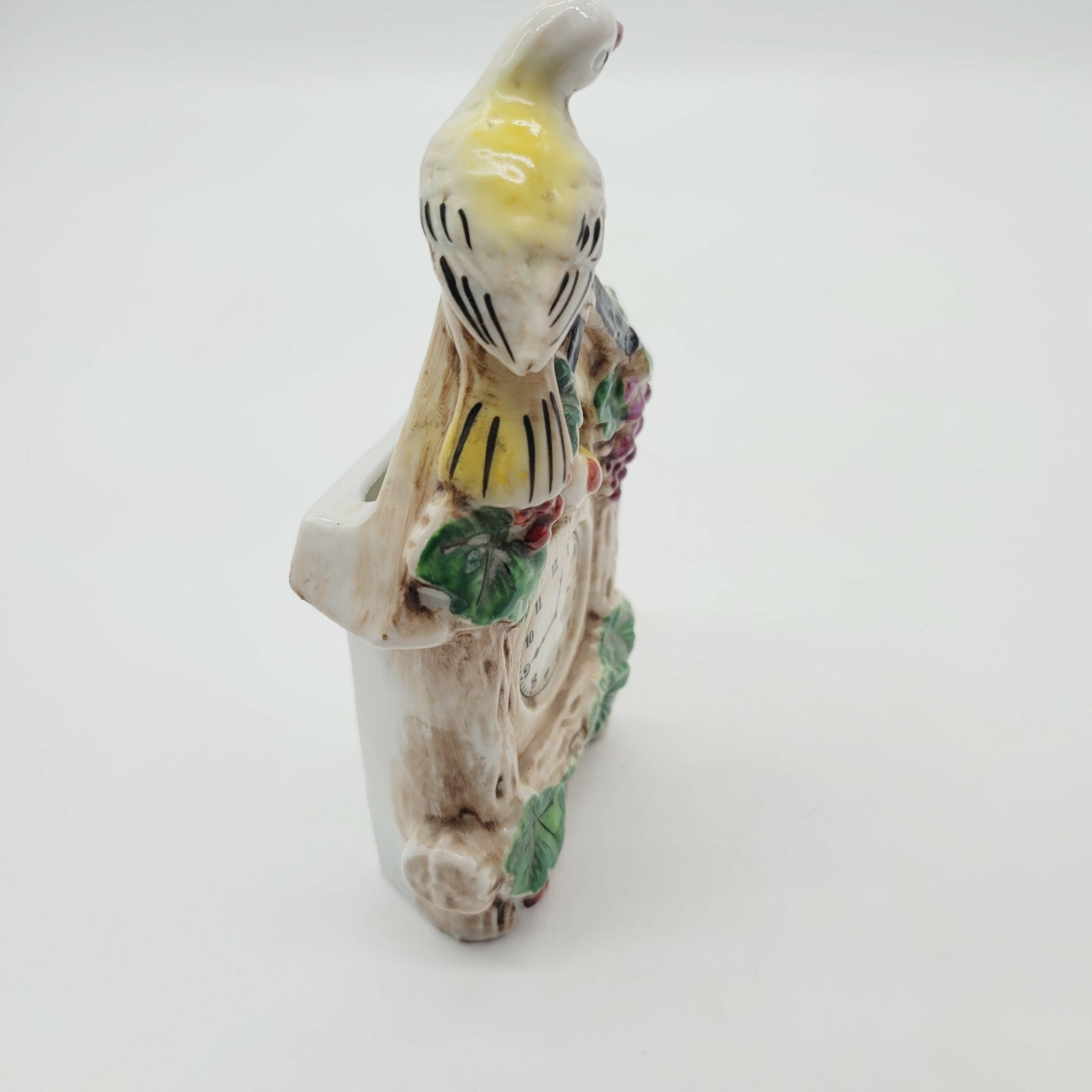 Ceramic Birdhouse Clock Wall Hanging Figurine Gift Decor Made In Japan