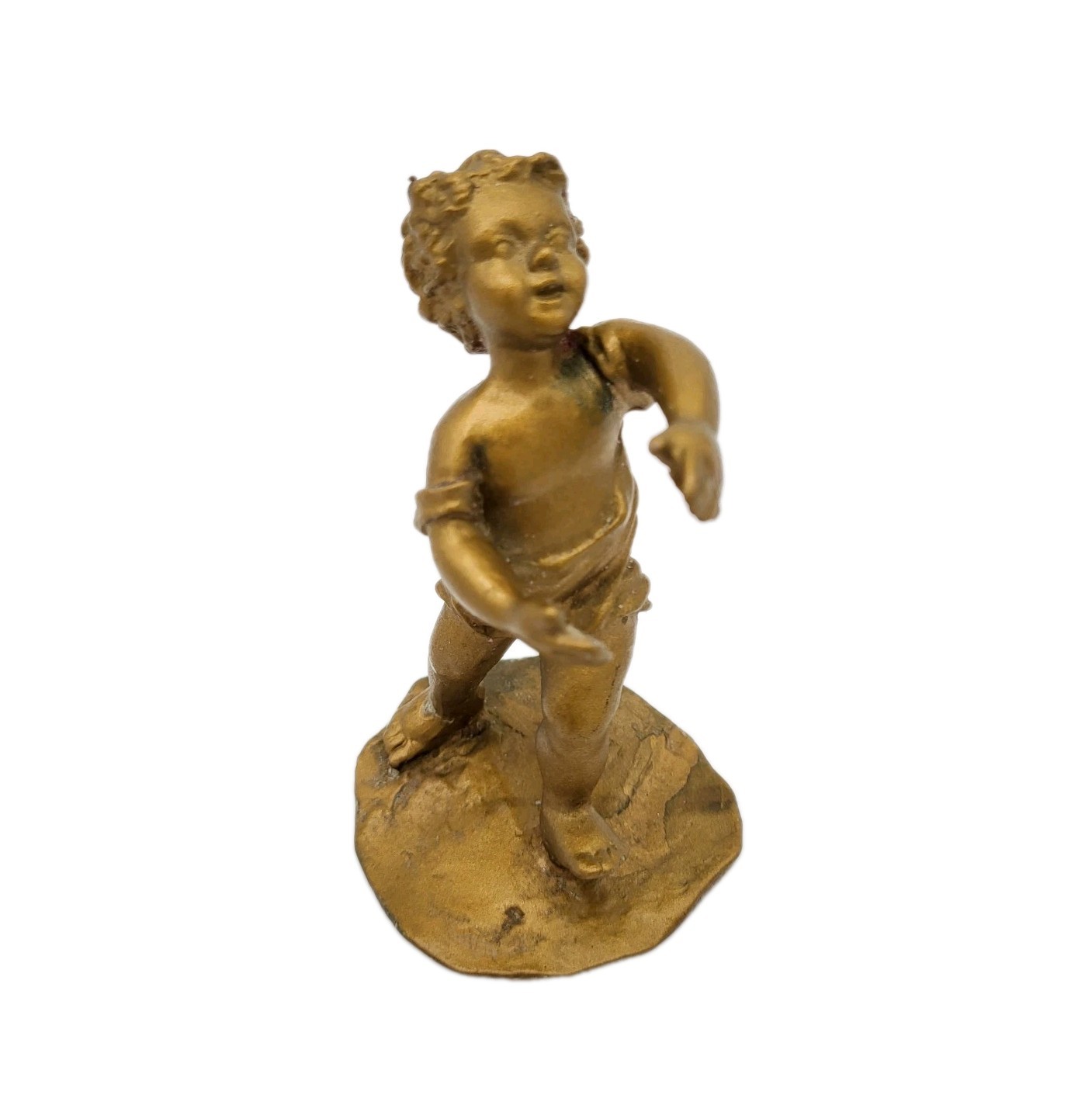 Two’s Company Golden Cherub Angel Dancing Child Figure Christmas Bronze 3.75 In