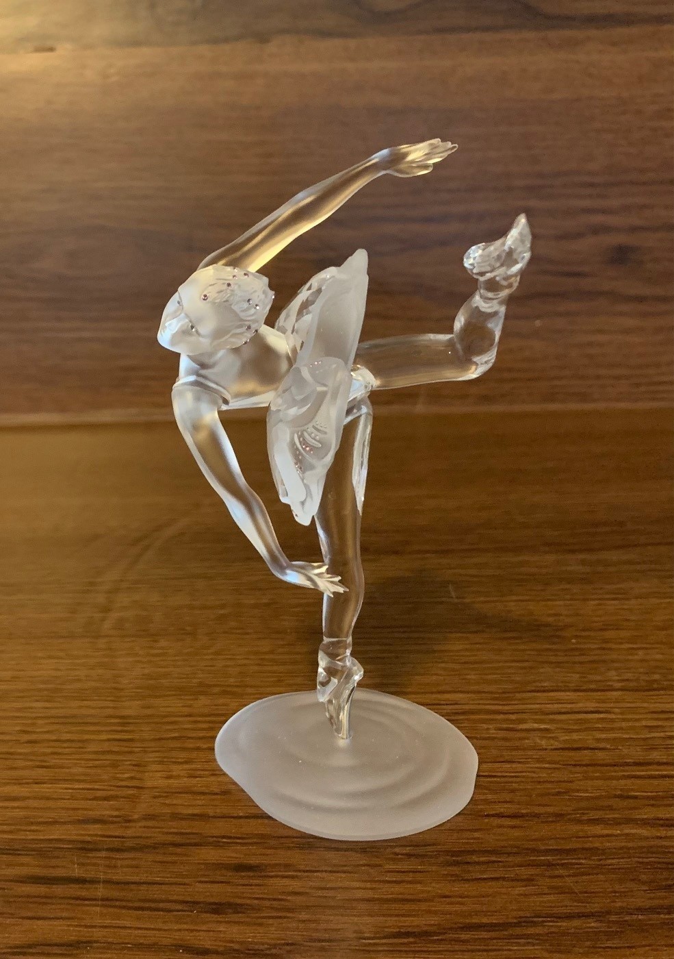 Swarovski Crystal Ballerina Frosted Glass Figurine 5.5 Tall – Made in Austria