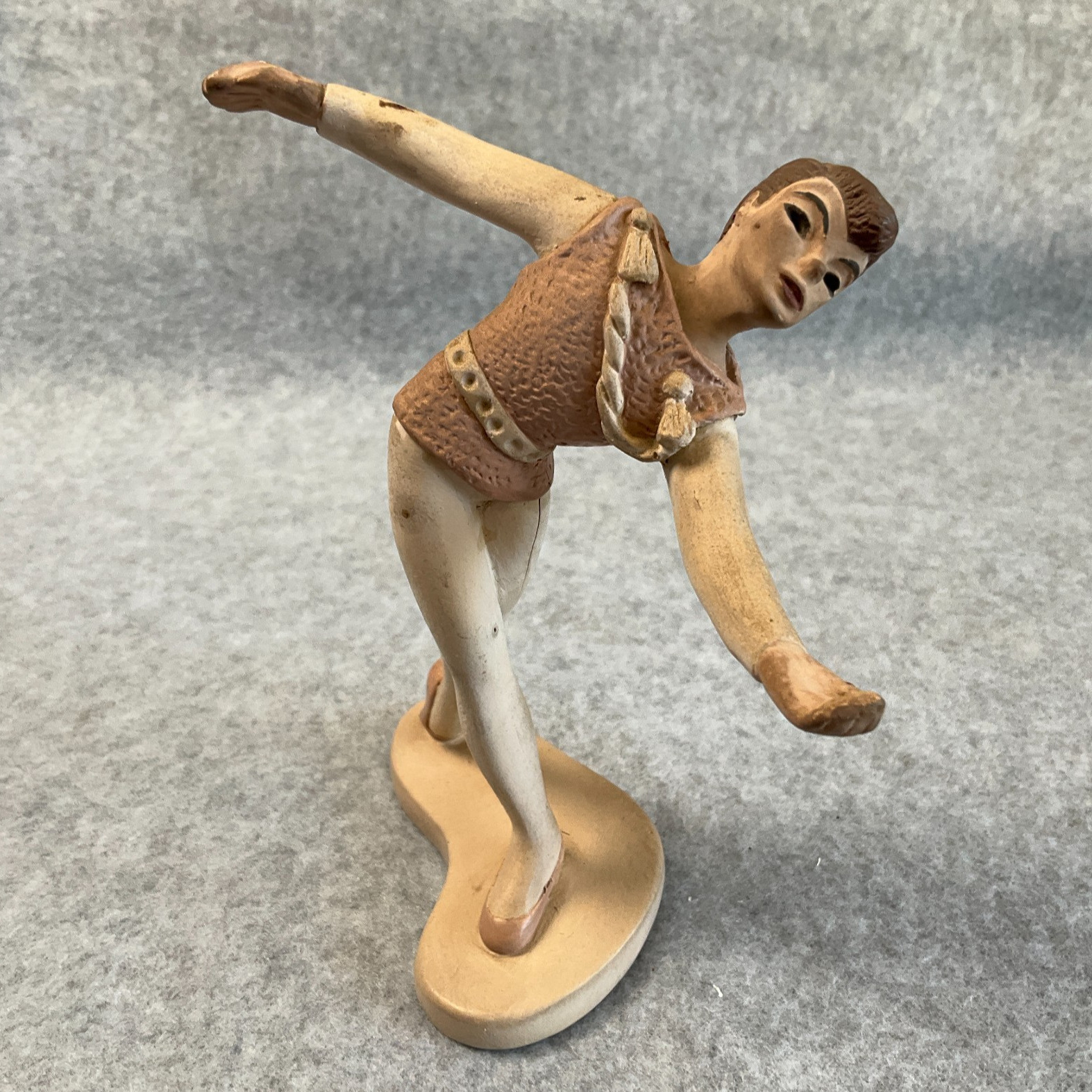 Rare Vintage Chalkware Mid Century Retro Reglor of California Male Dancer 6″